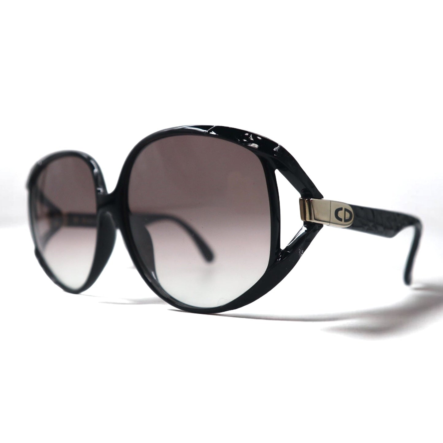 Christian Dior ドイツ製 オーバーサイズ サングラス ブラック グラデーション CDロゴ 2320A 90