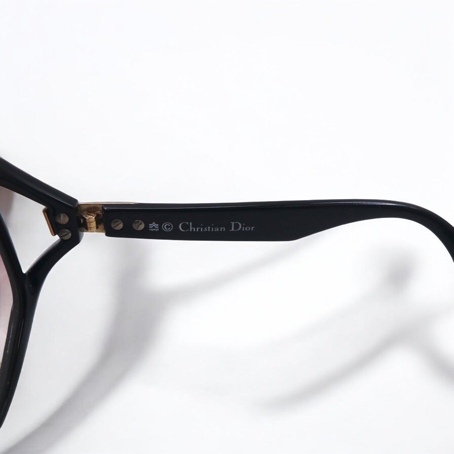Christian Dior ドイツ製 オーバーサイズ サングラス ブラック グラデーション CDロゴ 2320A 90