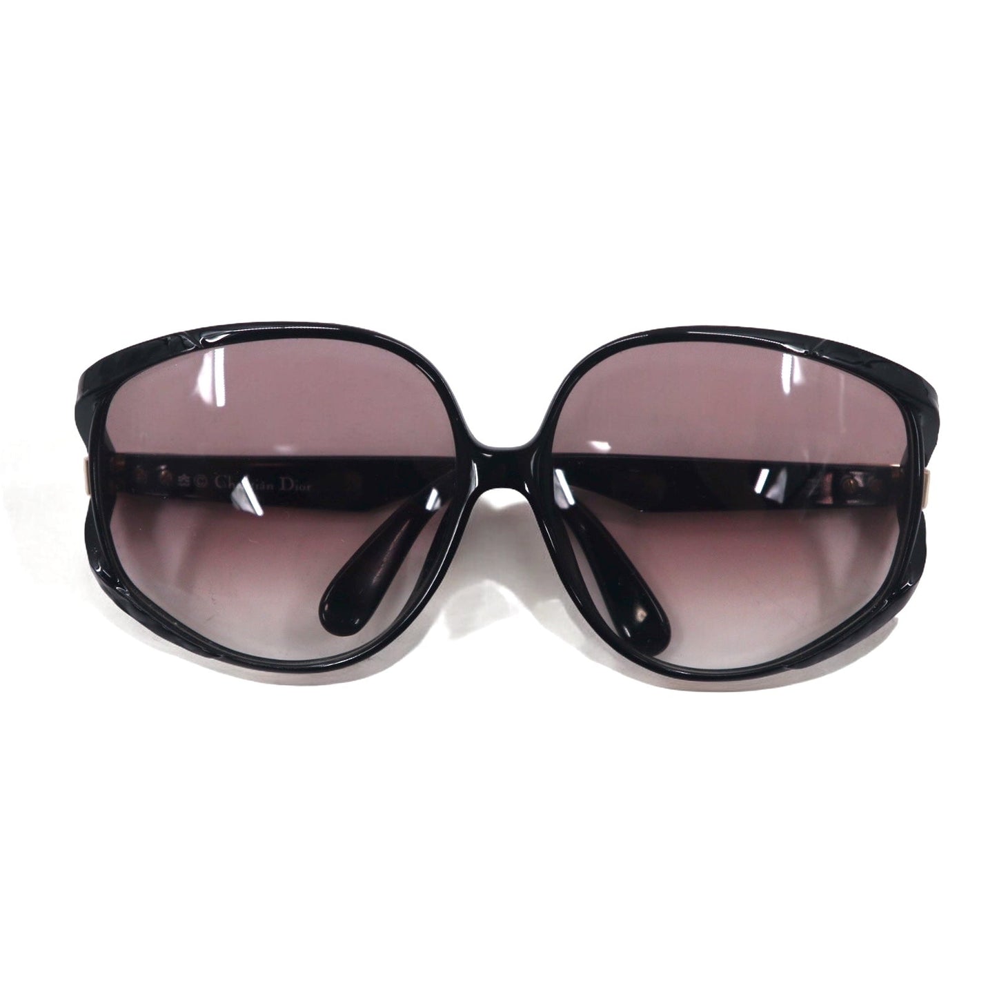 Christian Dior ドイツ製 オーバーサイズ サングラス ブラック グラデーション CDロゴ 2320A 90