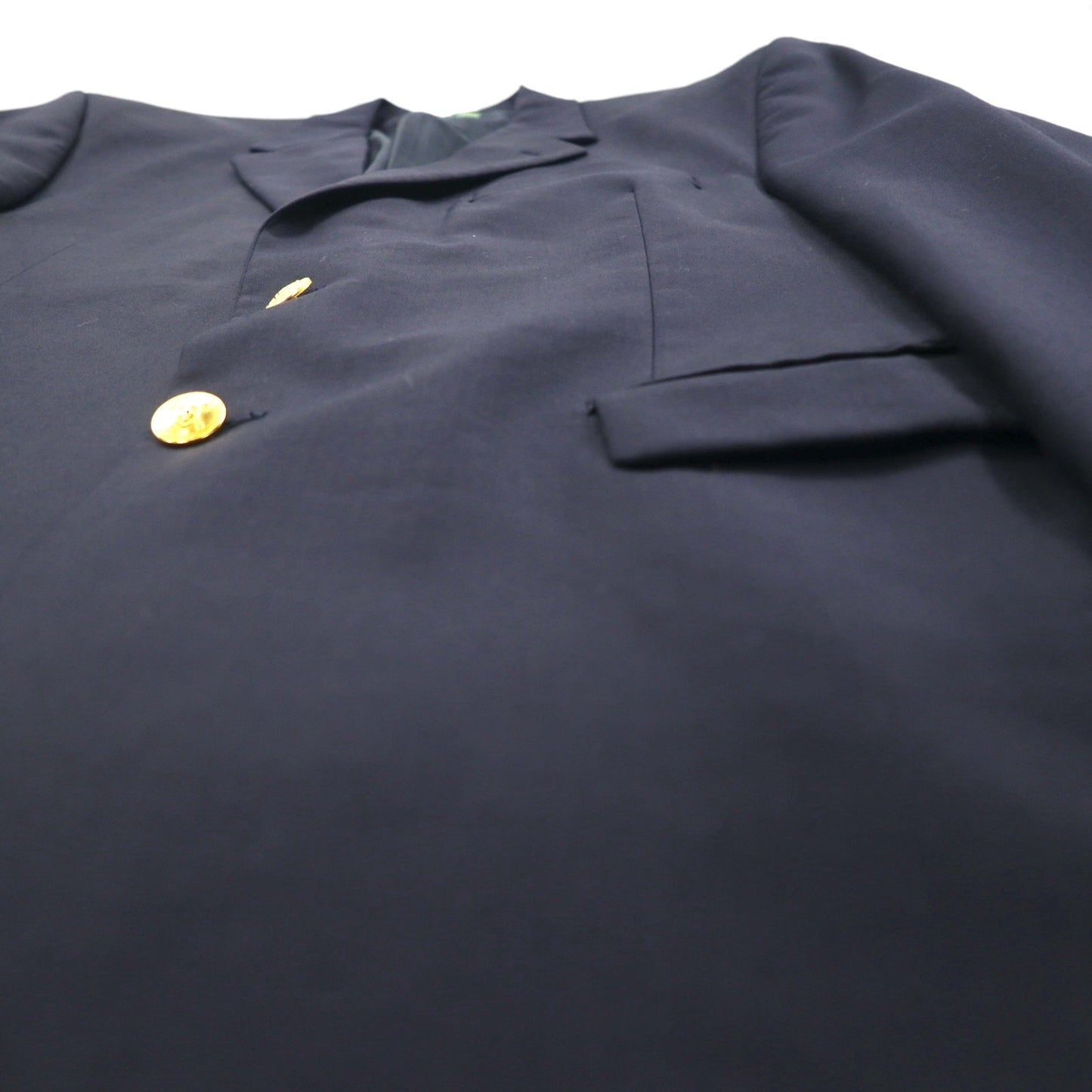 LAUREN RALPH LAUREN 90年代 カナダ製 2B テーラードジャケット ブレザー 紺ブレ XL ネイビー ウール ギャバジン 金ボタン