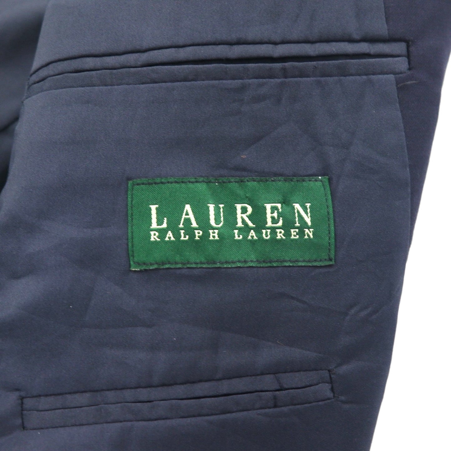 LAUREN RALPH LAUREN 90年代 カナダ製 2B テーラードジャケット ブレザー 紺ブレ XL ネイビー ウール ギャバジン 金ボタン