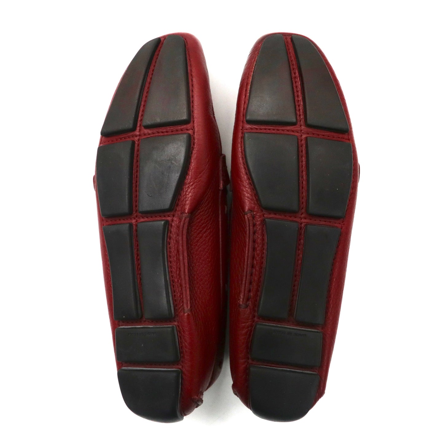 PRADA ドライビングシューズ ローファー 24cm レッド レザー 1517 イタリア製