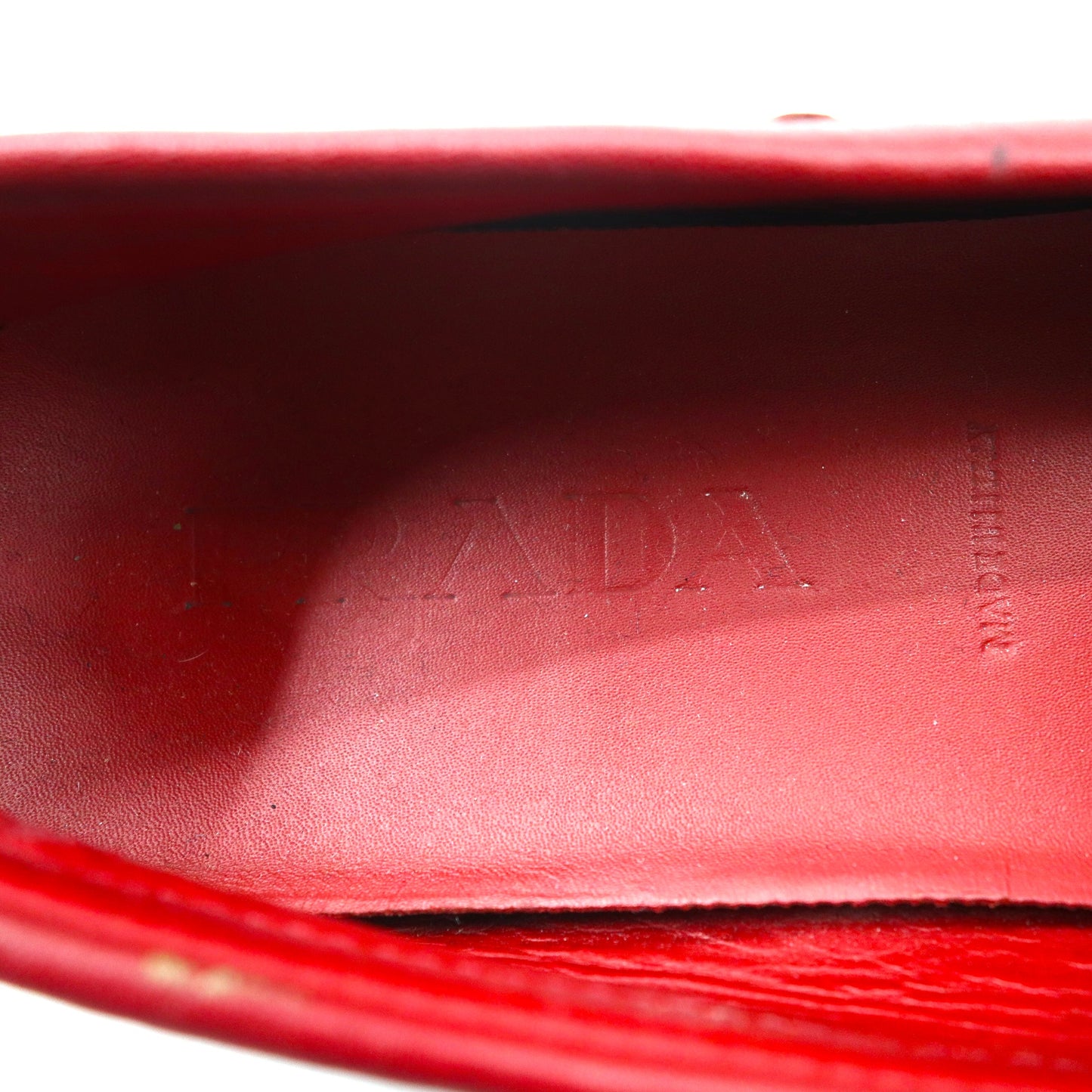 PRADA ドライビングシューズ ローファー 24cm レッド レザー 1517 イタリア製