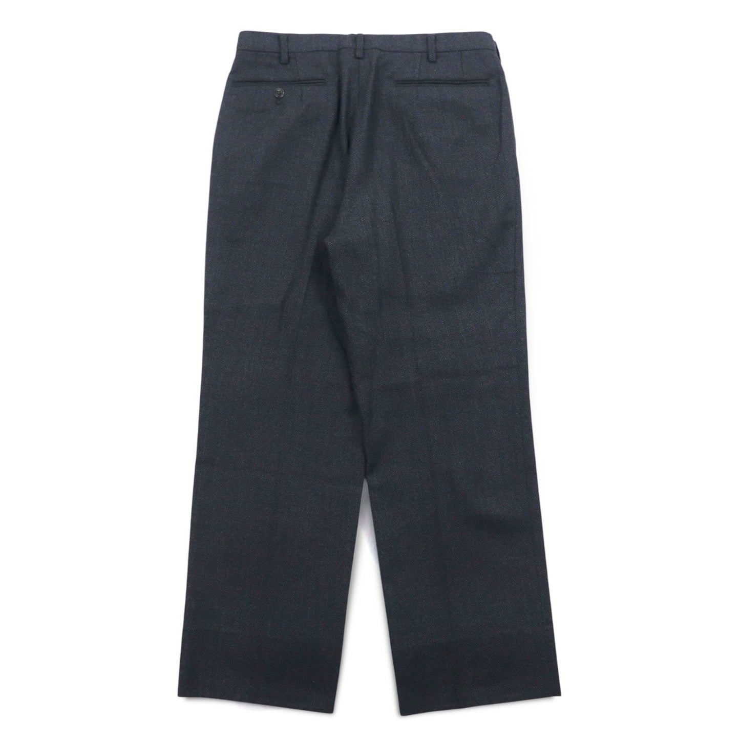 DAKS タック ワイド スラックスパンツ センタープレス M グレー ウール 日本製