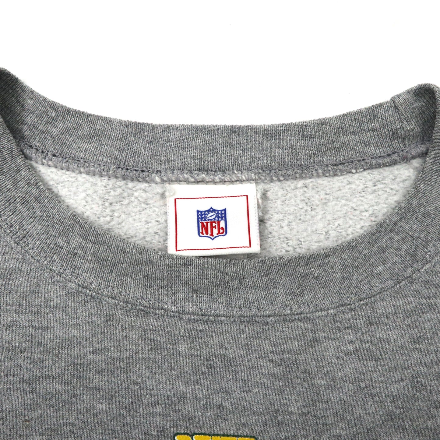 NFL スウェット L グレー コットン フットボールプリント 裏起毛 GREEN BAY PACKERS