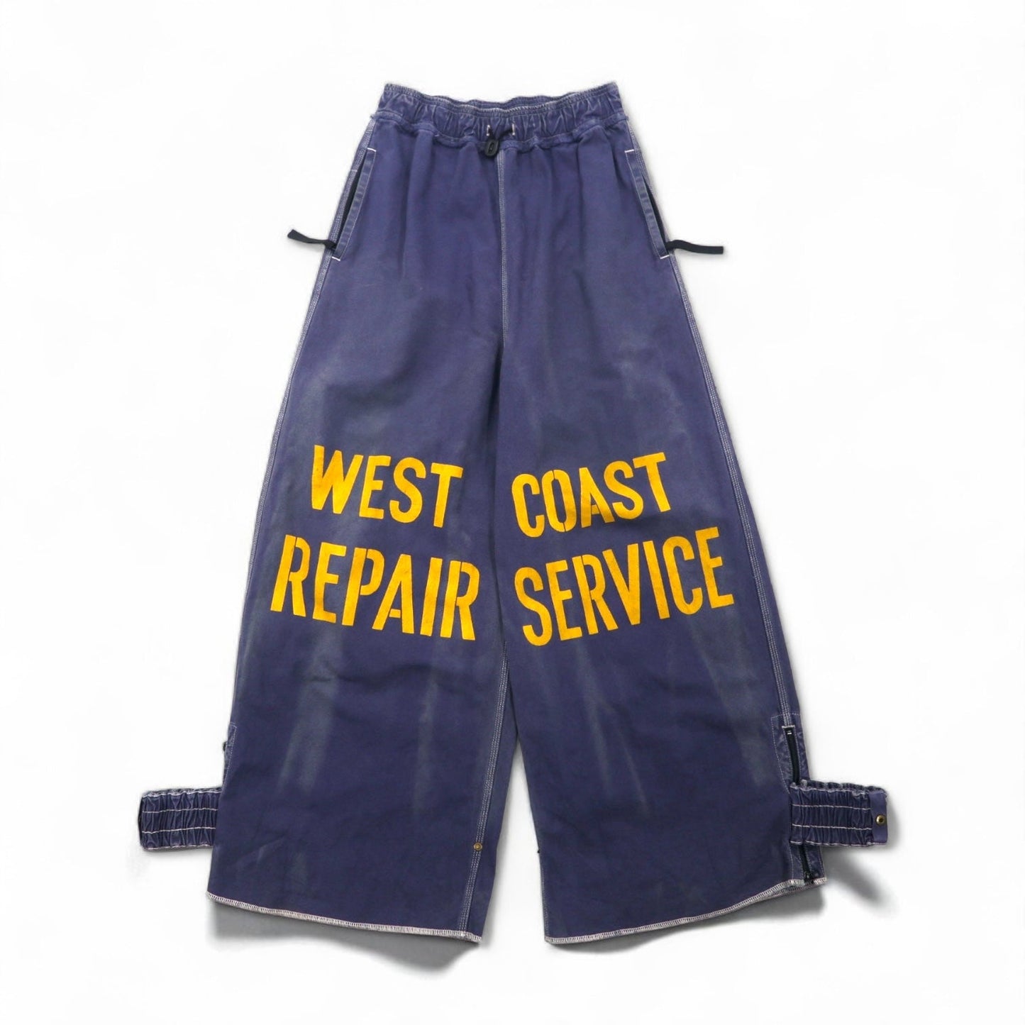 KAPITAL リペアマントラックパンツ 12.5oz Broken Denim East Repairman Track Pants フライトパンツ L ネイビー