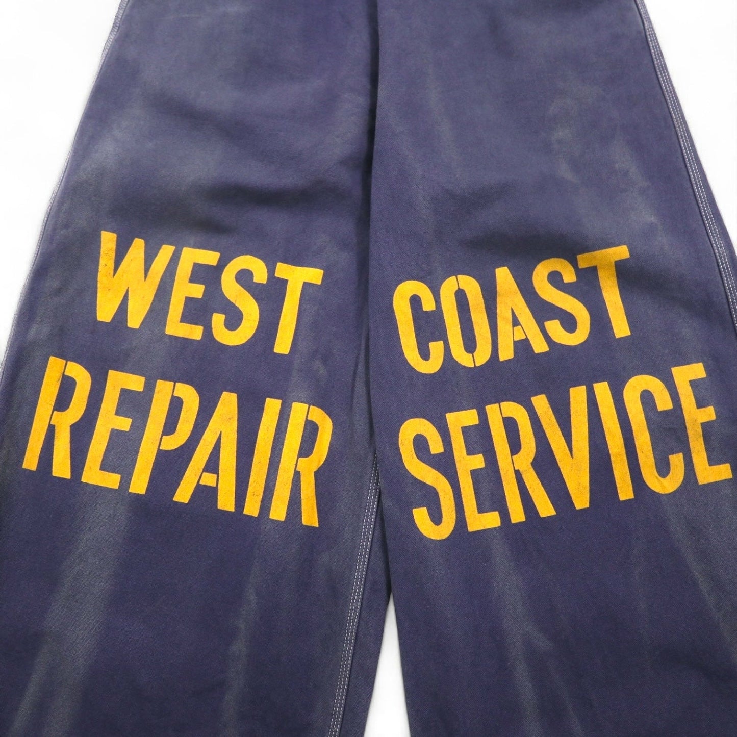 KAPITAL リペアマントラックパンツ 12.5oz Broken Denim East Repairman Track Pants フライトパンツ L ネイビー
