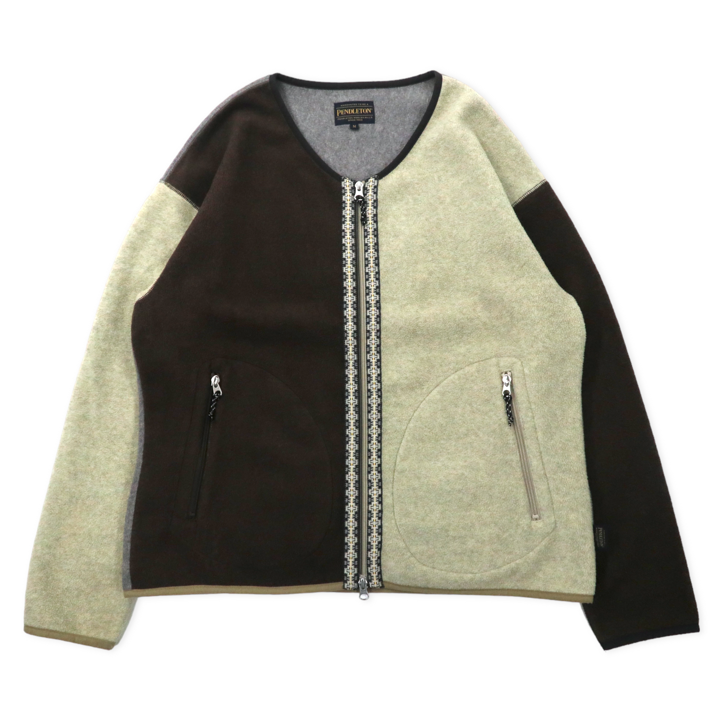 PENDLETON マイクロフリース カーディガン M マルチカラー ポリエステル ネイティブ柄 relume JOURNAL STANDARD別注