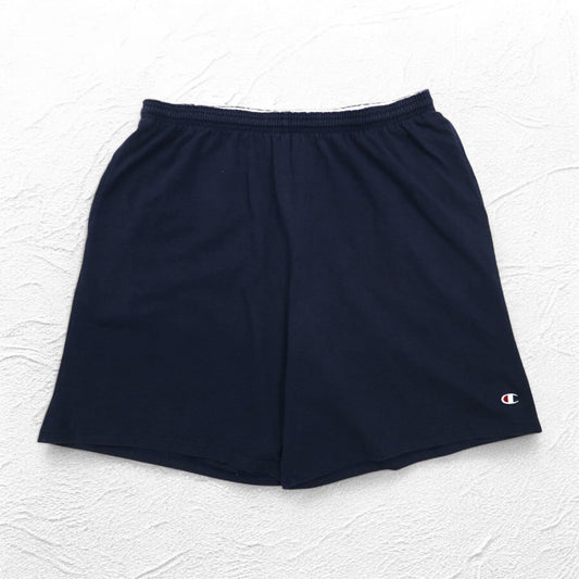 Champion イージー ショートパンツ ハーフパンツ 2XL ネイビー コットン エルサルバドル製