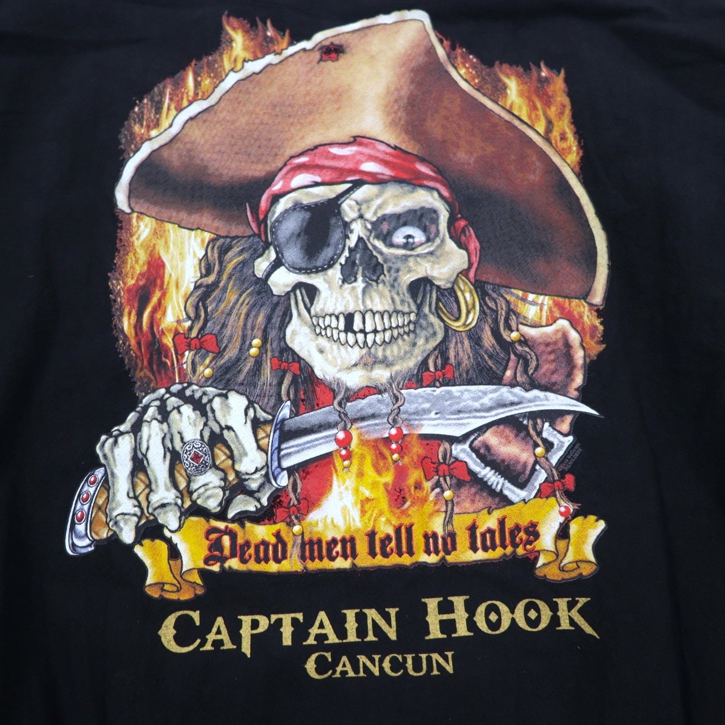 Vintage 90s Mexico Made Skull Zip-Up Jacket Captain Hook CANJUN ジップアップジャケット L スカル COTTON MAX