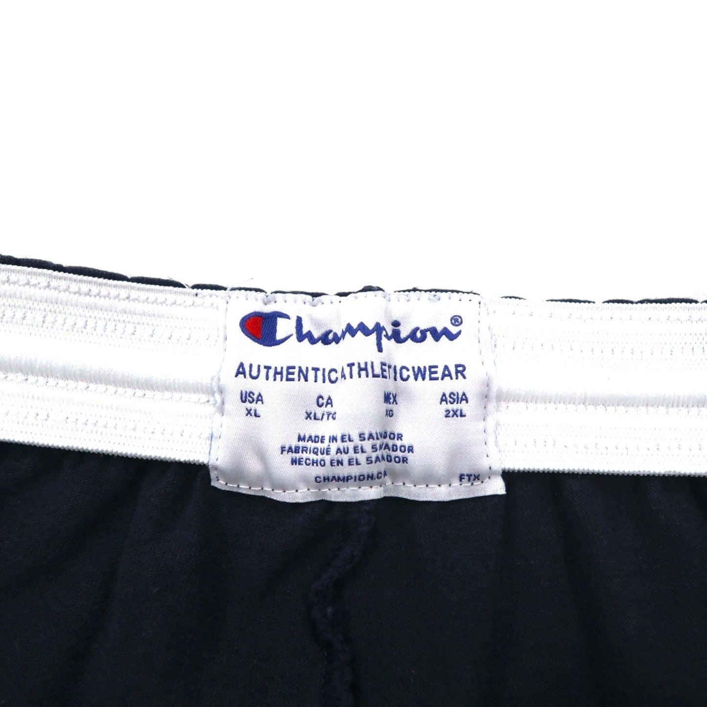 Champion イージー ショートパンツ ハーフパンツ 2XL ネイビー コットン エルサルバドル製