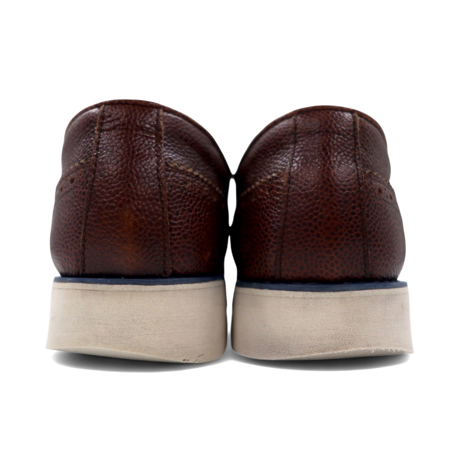 COMME des GARCONS SHIRT ウイングチップ レザーシューズ 27cm ブラウン vibramソール レザー 型押し MORFLEX W19600 MORFLEX
