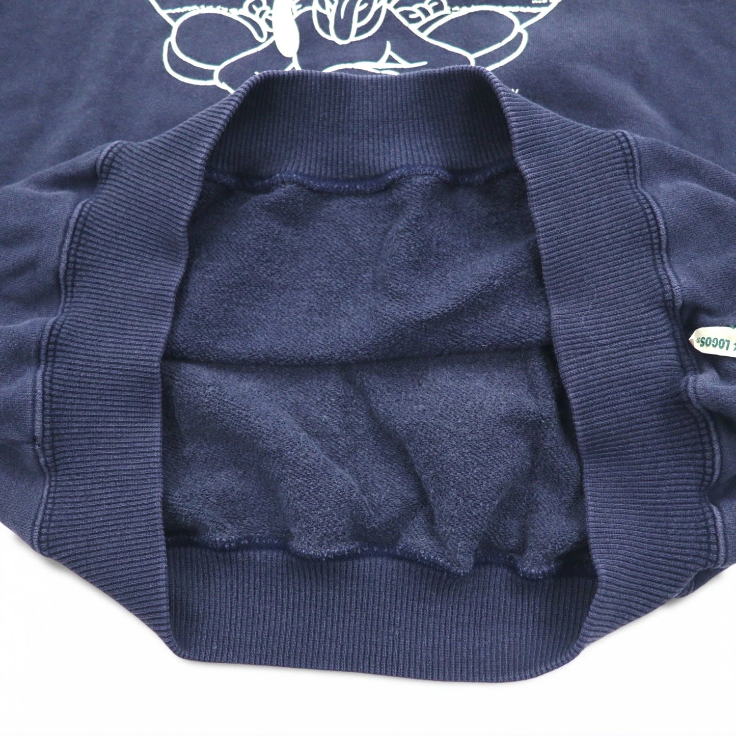 90年代 LOGOS × Disney キャラクタープリント スウェット S ネイビー ミッキー MICKEY OUTDOORS
