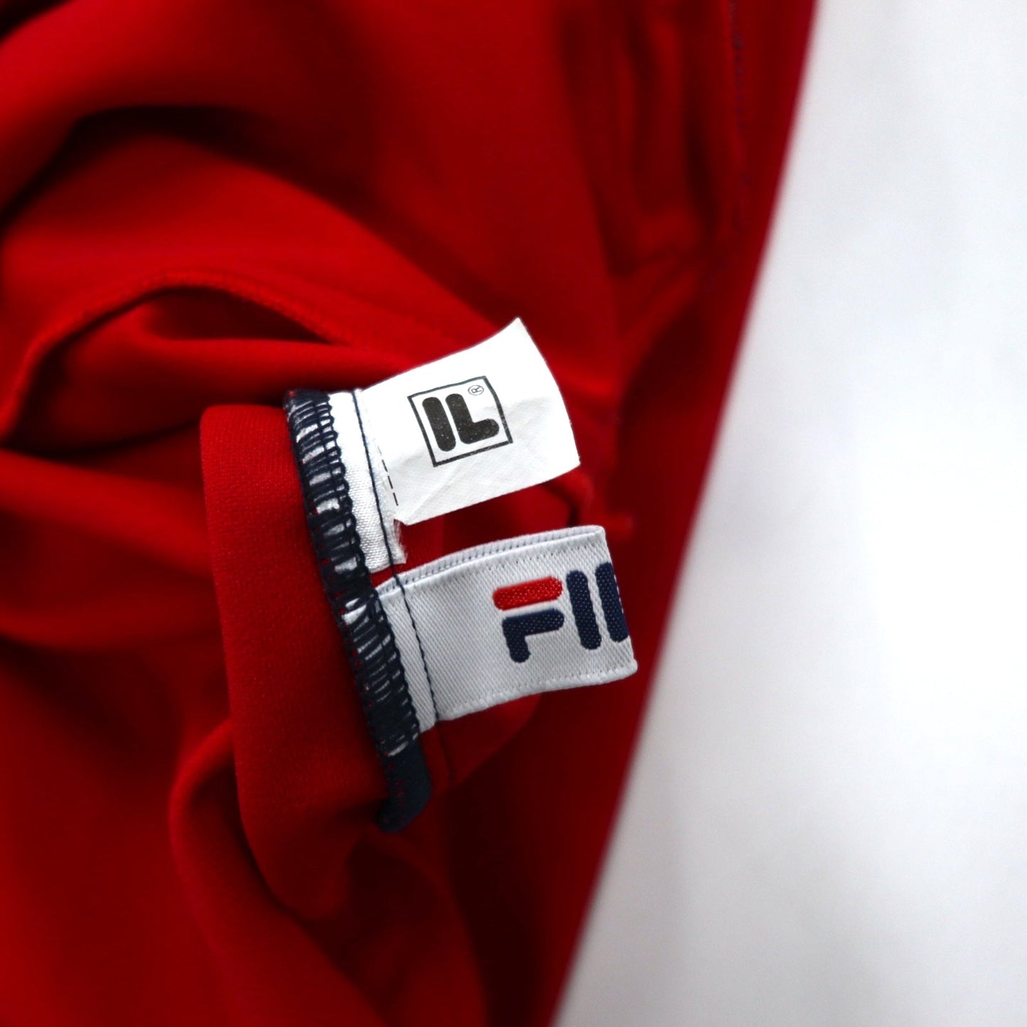 FILA トラックジャケット ジャージ セットアップ L ネイビー レッド ポリエステル