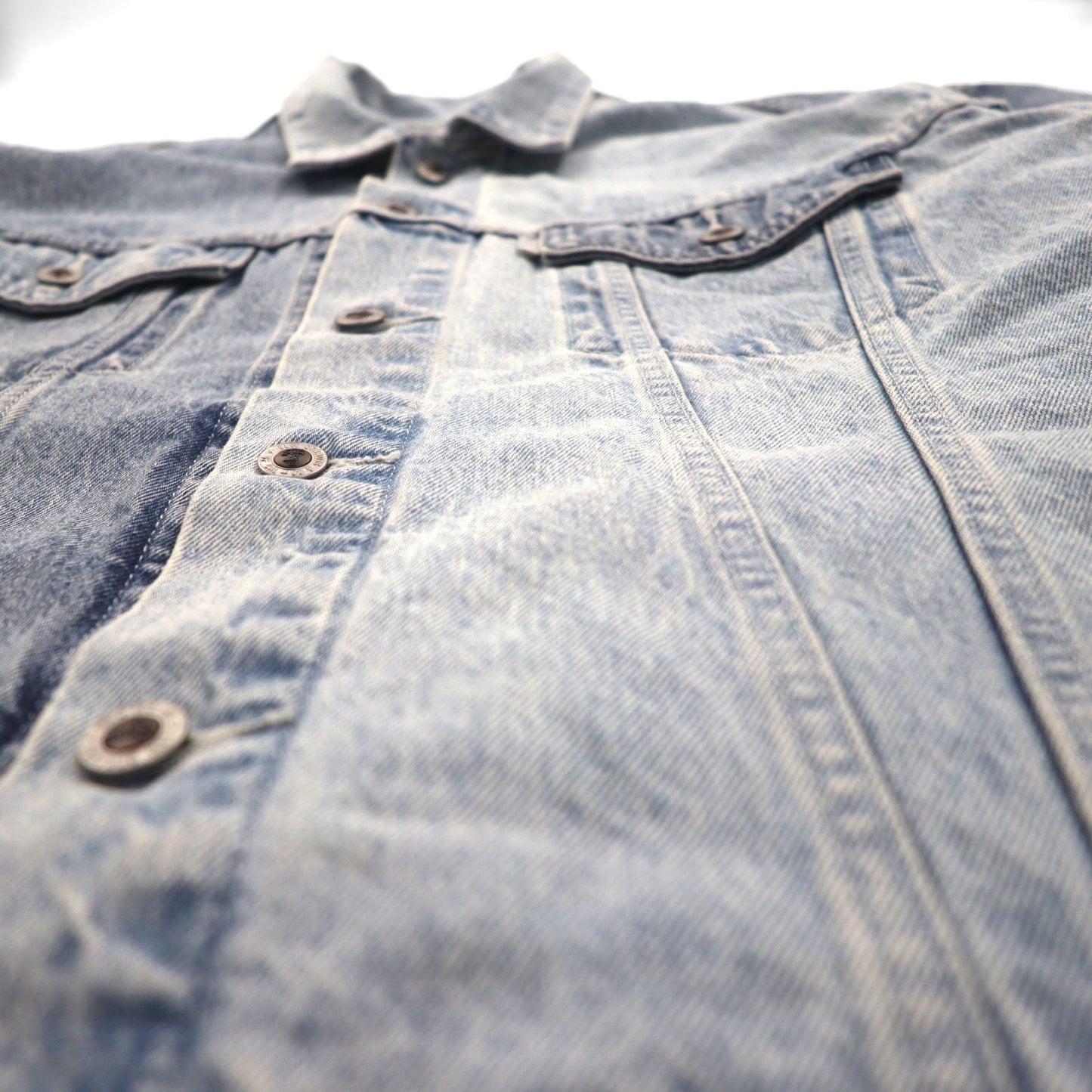 Levi's SILVER TAB シルバータブ RELAXED トラッカージャケット デニムジャケット Gジャン L インディゴ ライト ブルー ツートン HEART IS GOOD A31790005