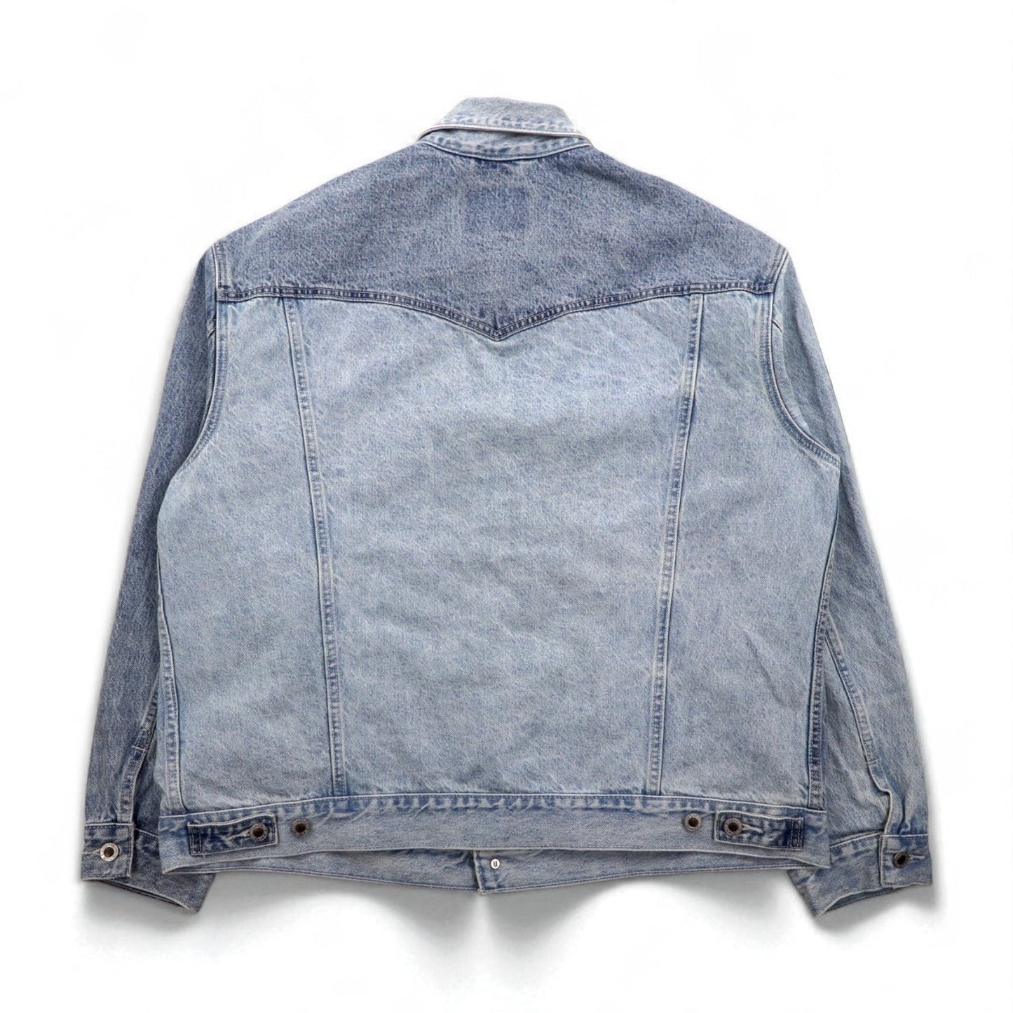 Levi's SILVER TAB シルバータブ RELAXED トラッカージャケット デニムジャケット Gジャン L インディゴ ライト ブルー ツートン HEART IS GOOD A31790005