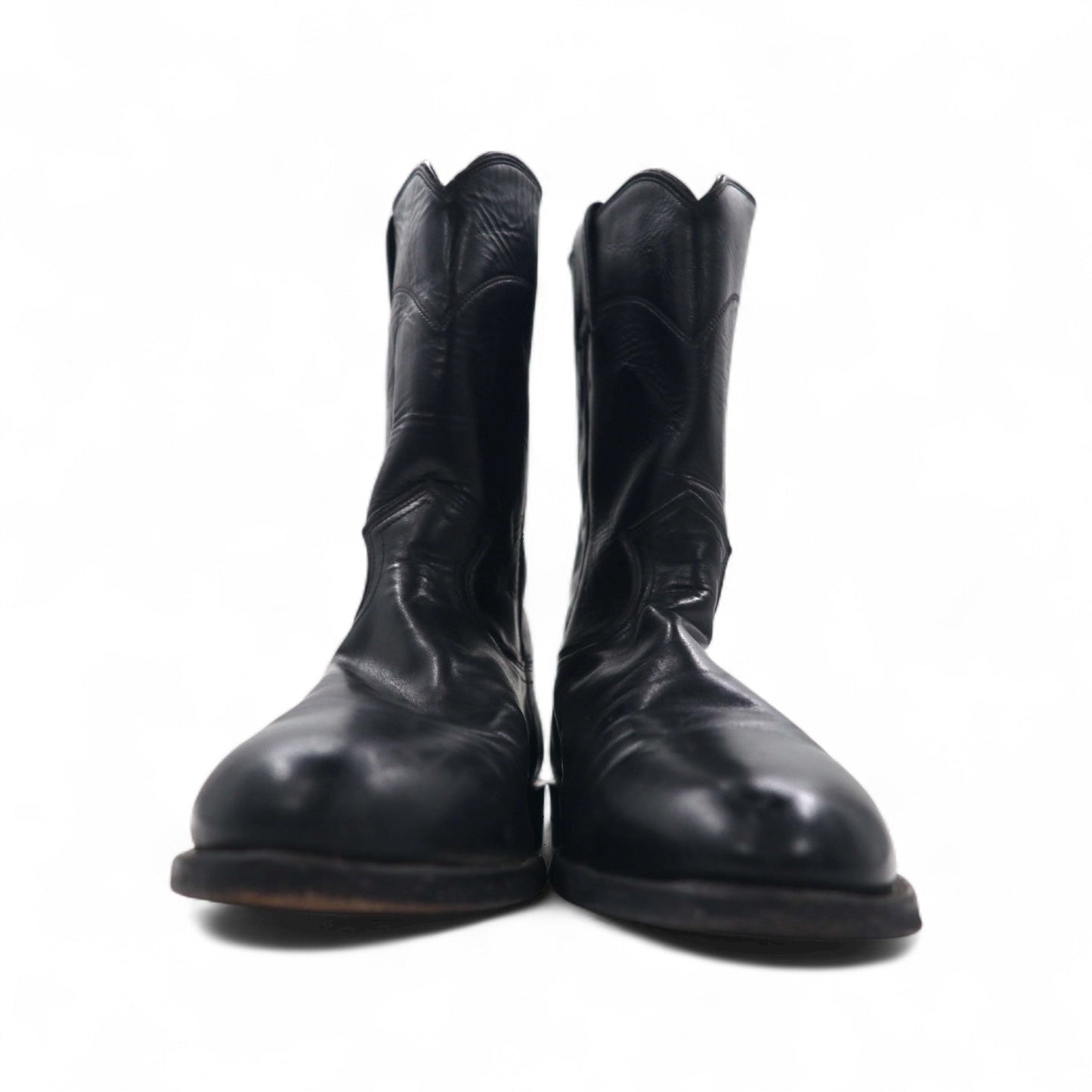 JUSTIN ウエスタンブーツ ローパーブーツ 28cm ブラック レザー L3703