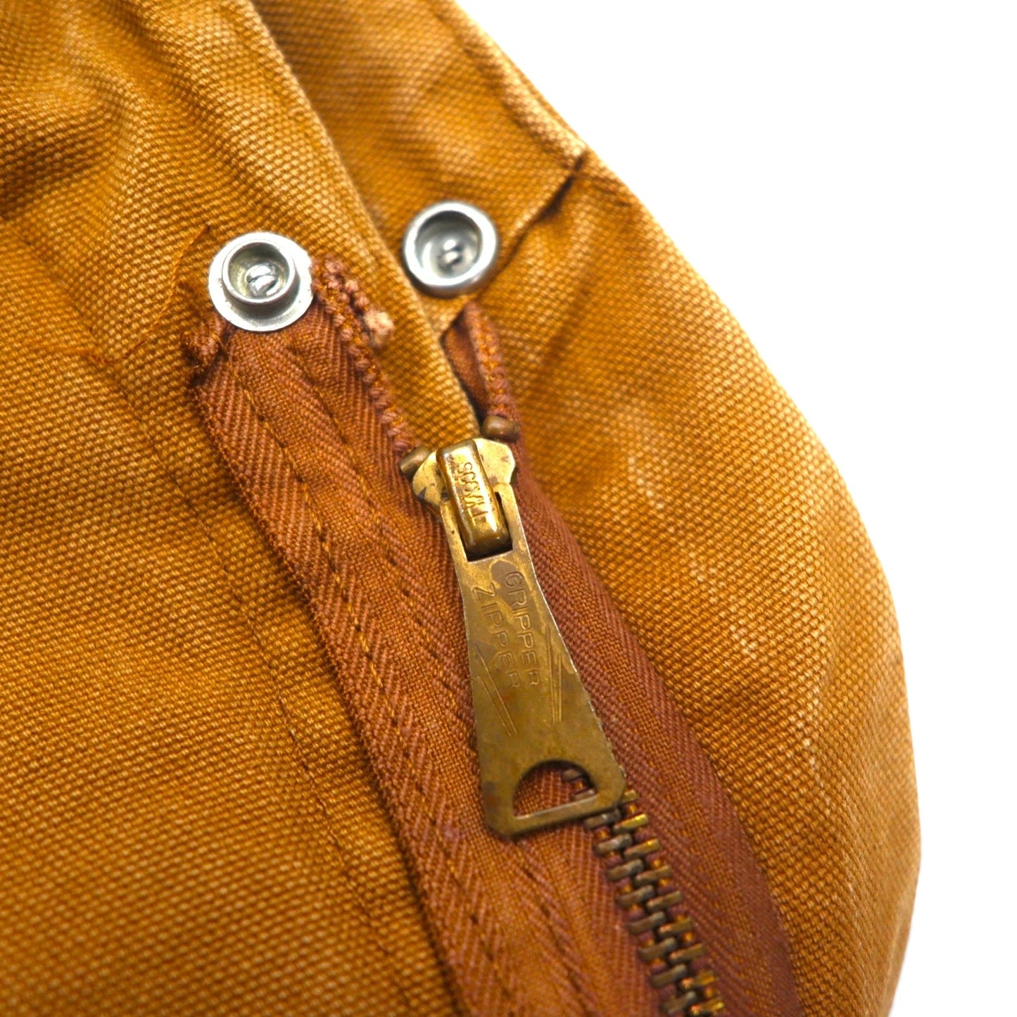 carhartt 70年代 USA製 ダック パデット オールインワン つなぎ L キャメル キルティングライナー GRIPPER ZIPPER 996QZ