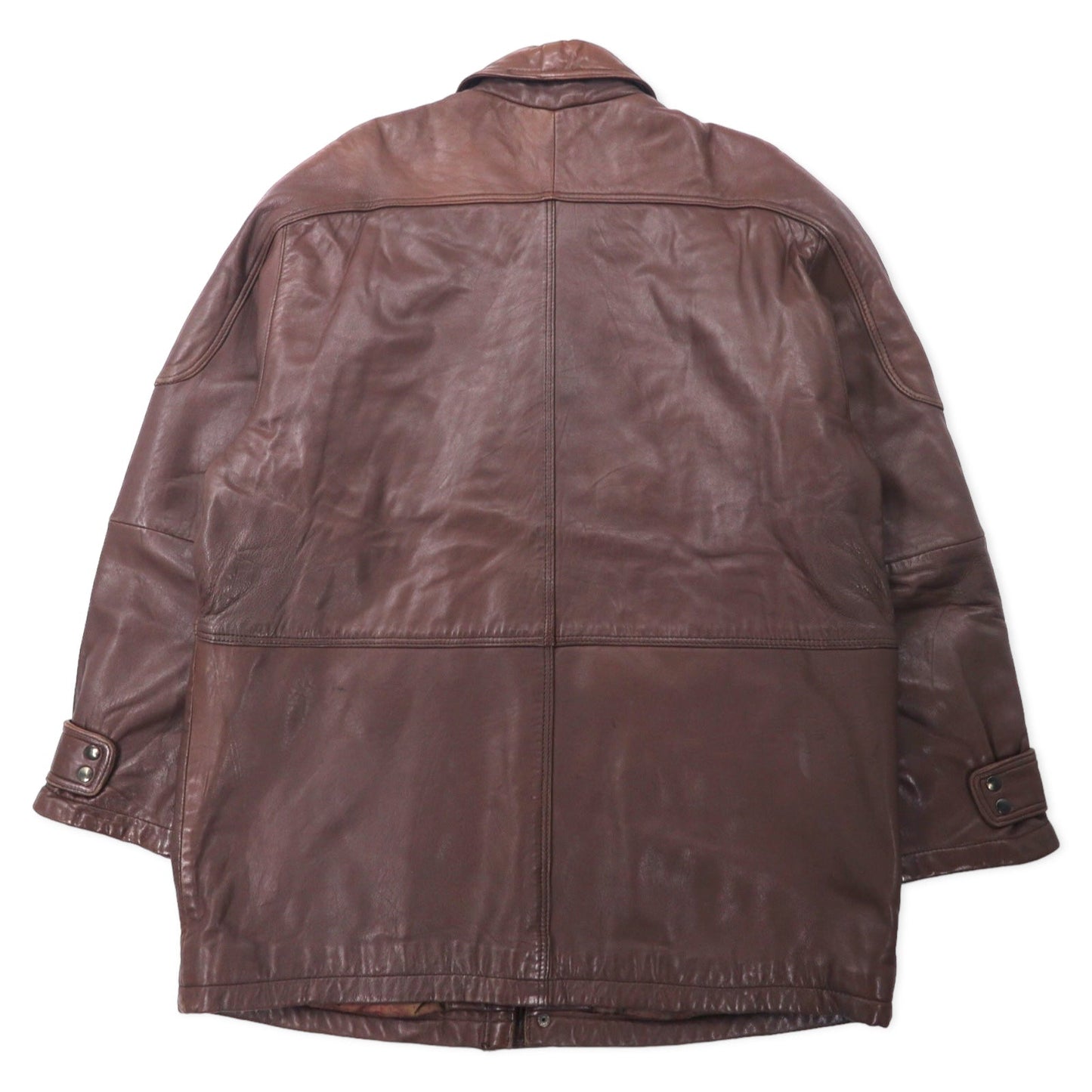 SAN MIRAGE ラムレザー カーコート 2L ブラウン 羊革 キルティングライナー