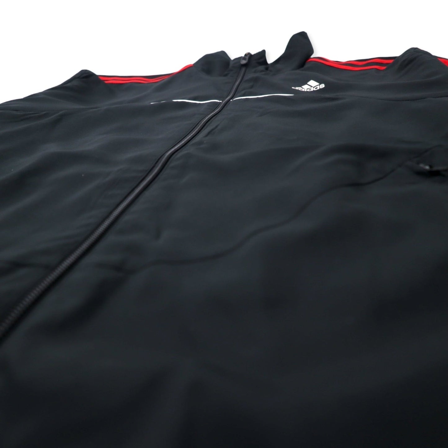 adidas トラックジャケット ジャージ L ブラック ポリエステル CLIMALITE 3ストライプス G35832 未使用品