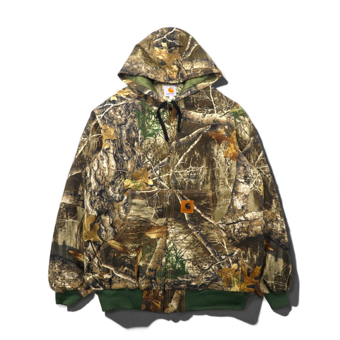 carhartt リメイク 再構築 リアルツリーカモ アクティブジャケット パーカー L カーキ コットン