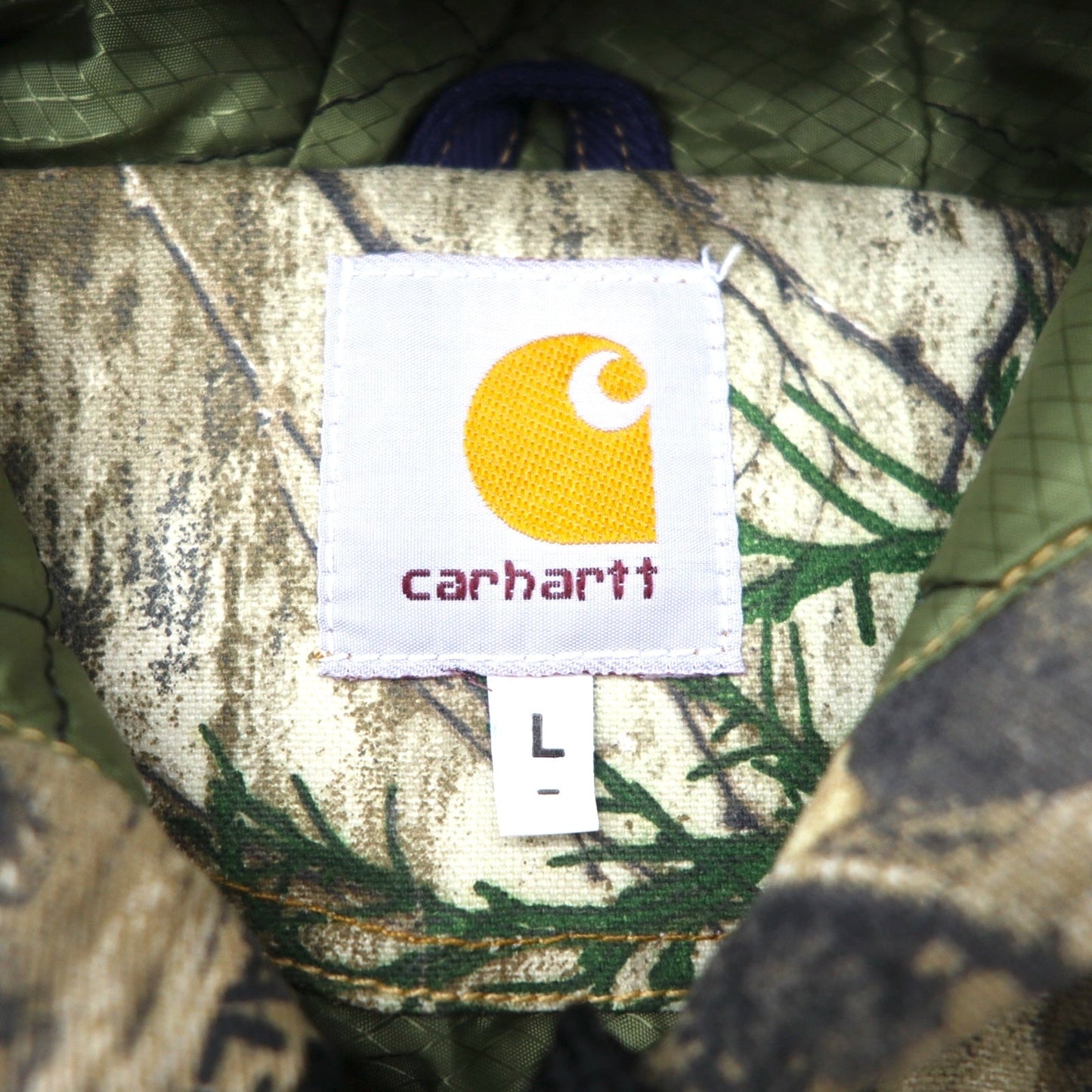 carhartt リメイク 再構築 リアルツリーカモ アクティブジャケット パーカー L カーキ コットン
