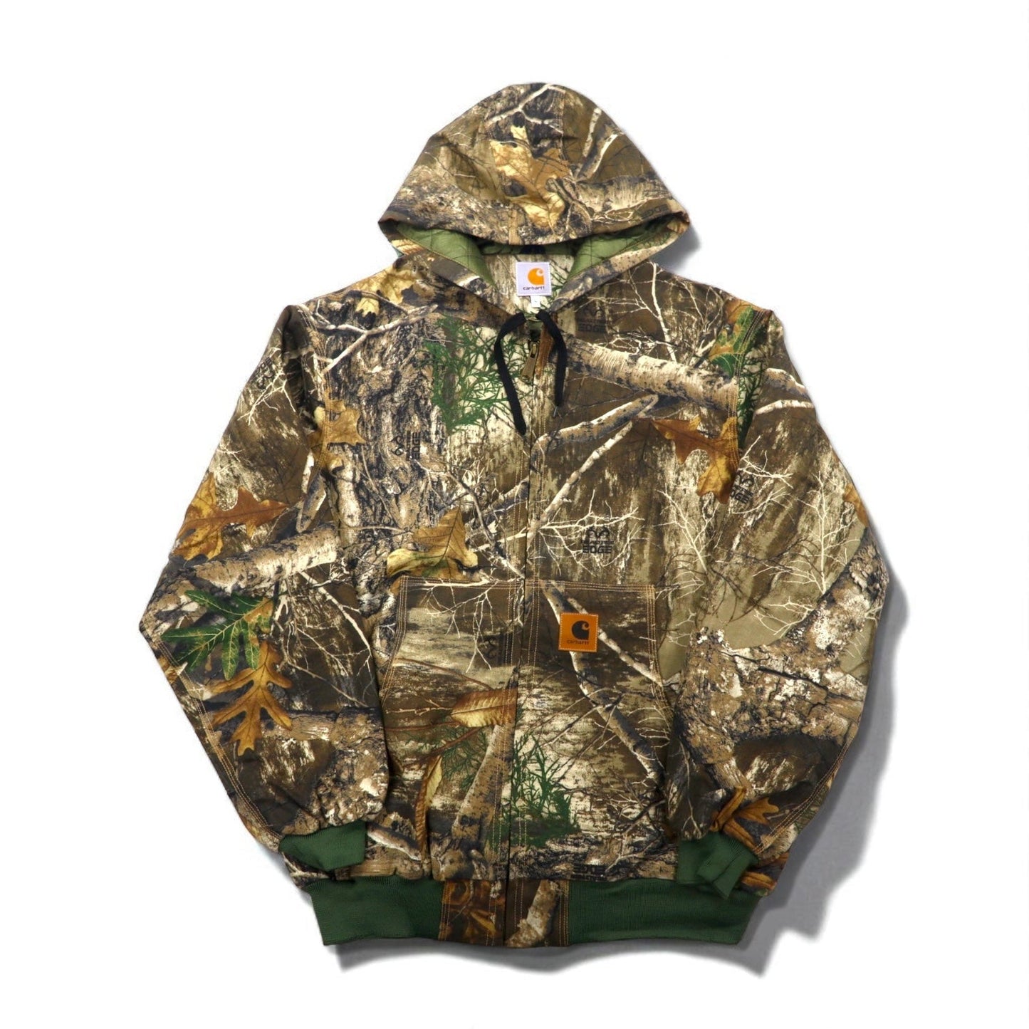carhartt リメイク 再構築 リアルツリーカモ アクティブジャケット パーカー L カーキ コットン
