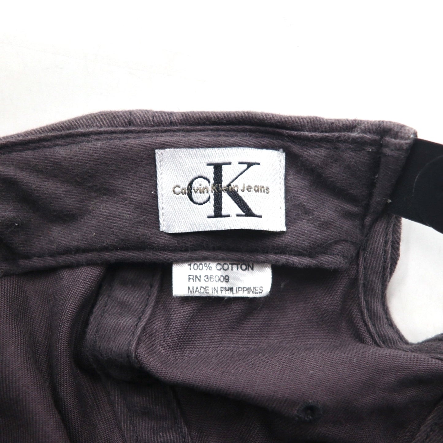 Calvin Klein 90年代 スナップバック キャップ FREE ブラック コットン CKロゴ刺繍