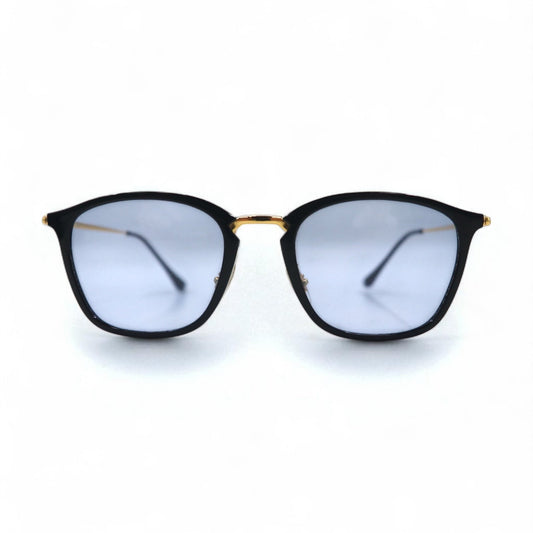 Ray-Ban スクエア サングラス ブラック ゴールド カラーレンズ RB7164 2000 52-20 150