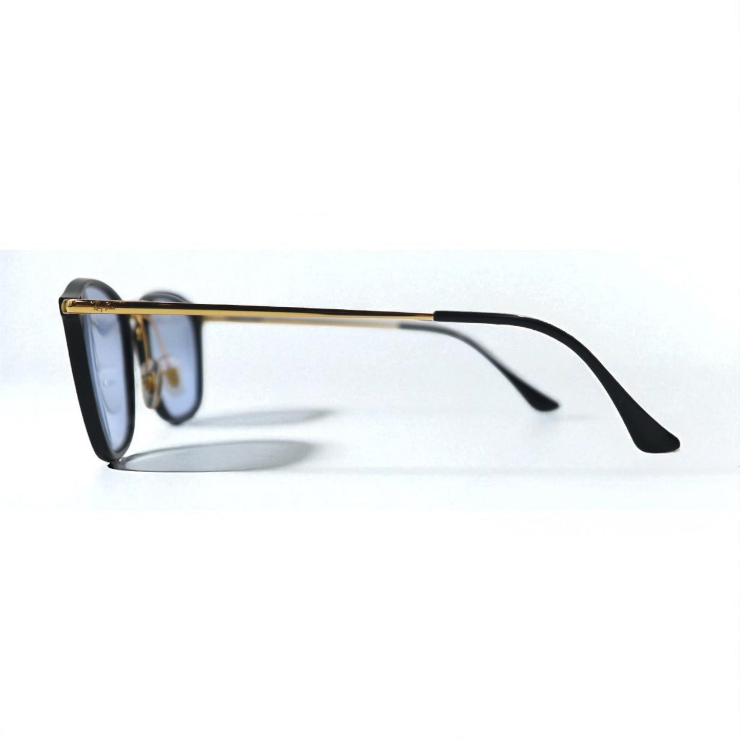 Ray-Ban スクエア サングラス ブラック ゴールド カラーレンズ RB7164 2000 52-20 150