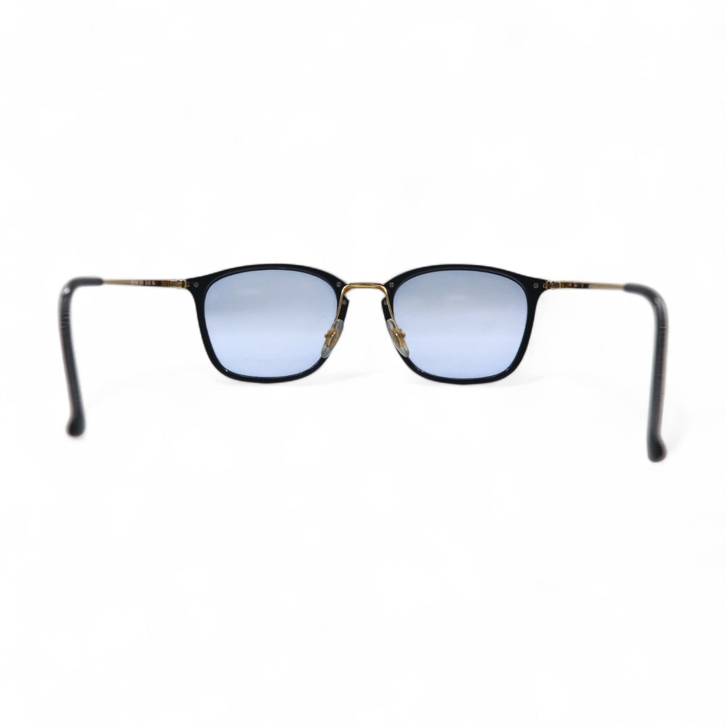 Ray-Ban スクエア サングラス ブラック ゴールド カラーレンズ RB7164 2000 52-20 150