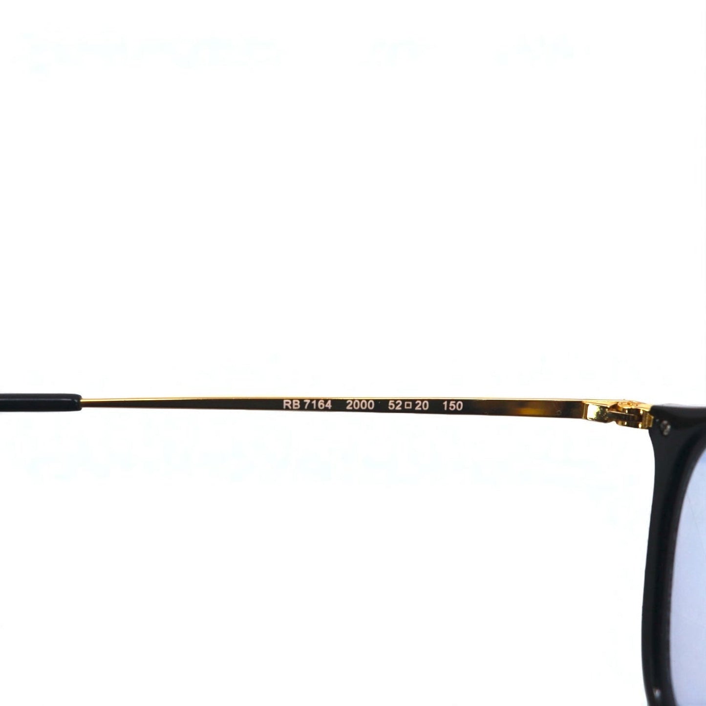 Ray-Ban スクエア サングラス ブラック ゴールド カラーレンズ RB7164 2000 52-20 150