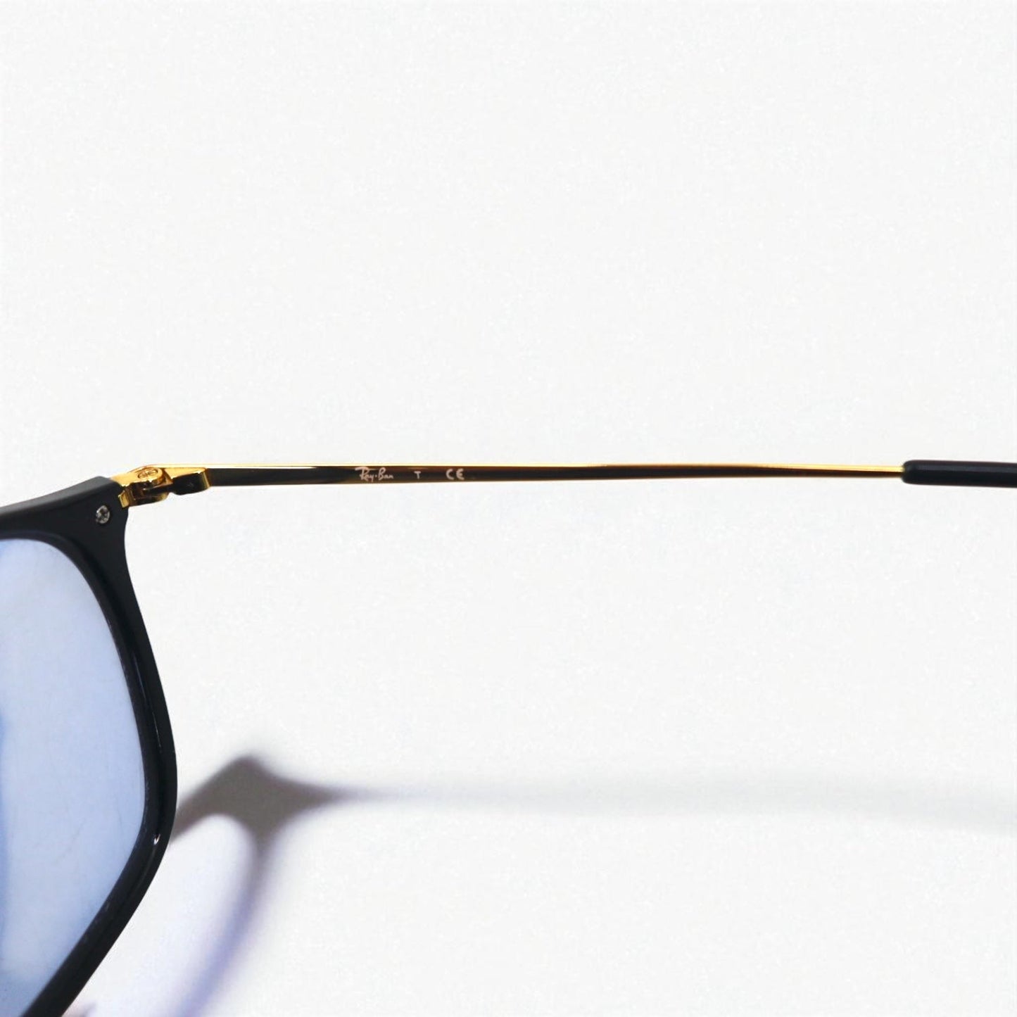 Ray-Ban スクエア サングラス ブラック ゴールド カラーレンズ RB7164 2000 52-20 150