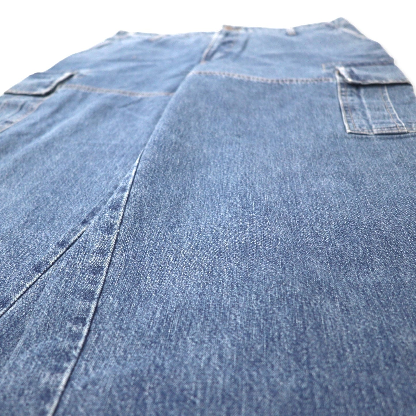 GUESS JEANS USA製 90年代 バギー デニム カーゴパンツ 36 ブルー コットン TALONジップ 未使用品