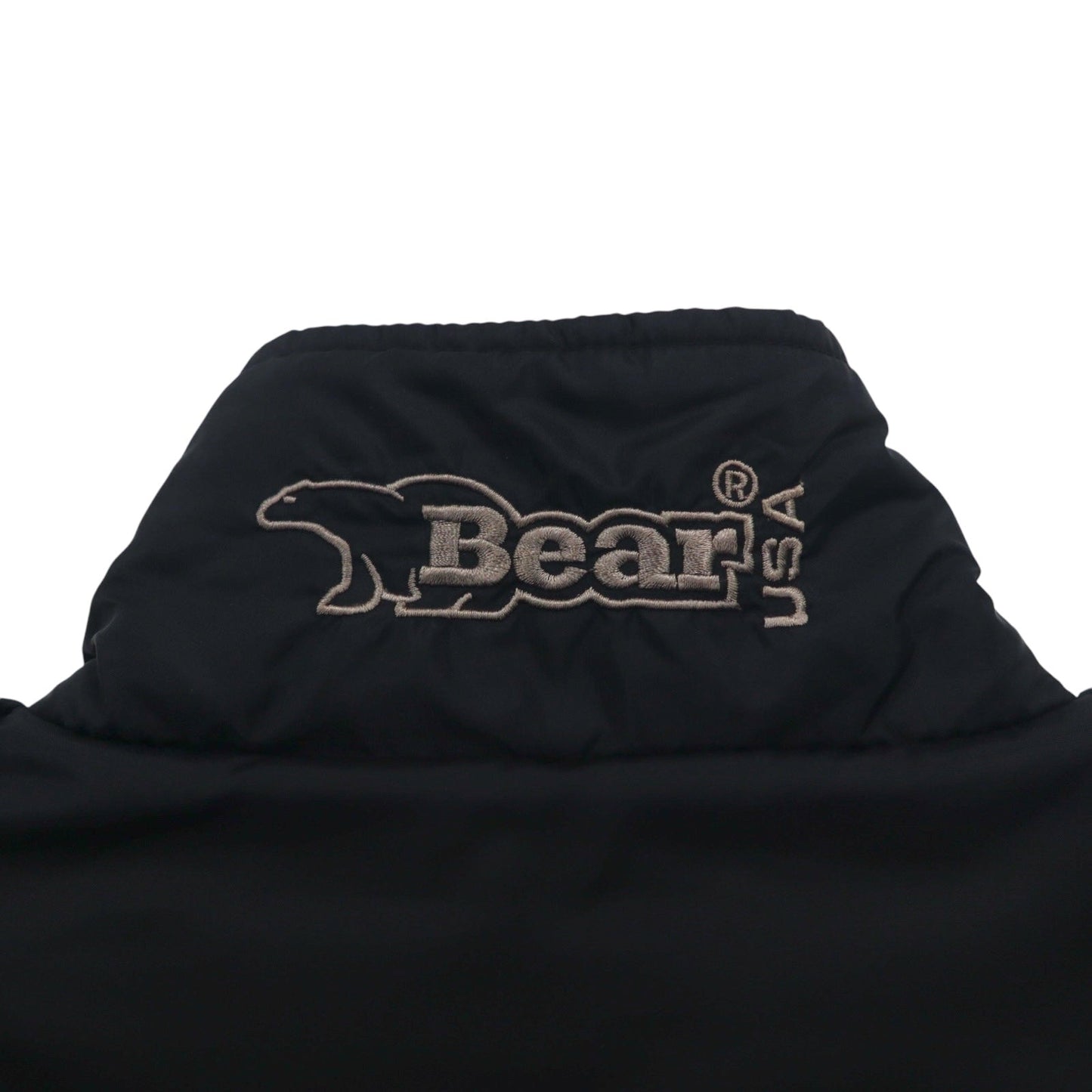 Bear USA 90年代 スタンドカラー ナイロンジャケット ジャージ XL ブラック ロゴテープ サイドライン