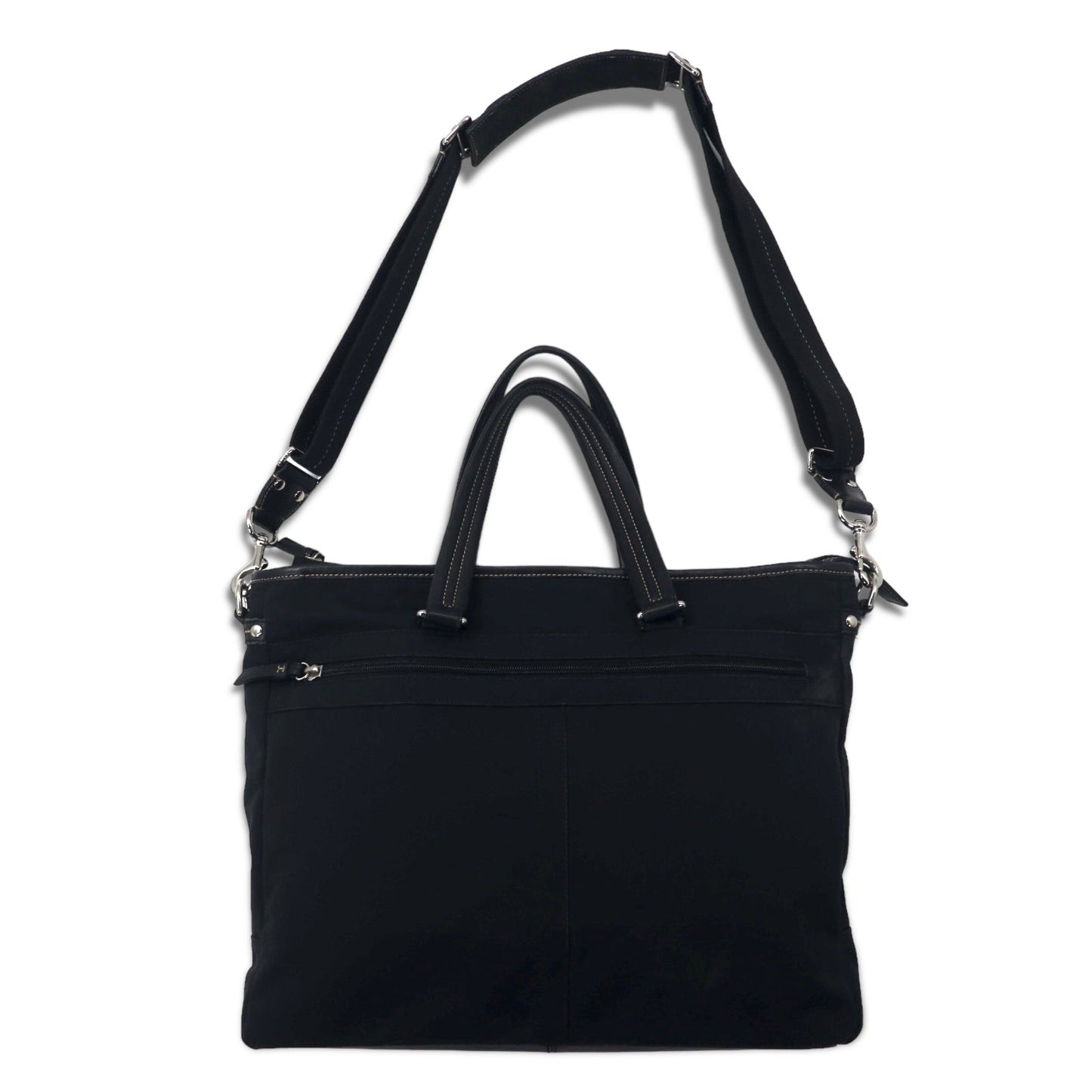 COACH 2WAY ビジネスバッグ トートバッグ ブラック ナイロン レザー 70211