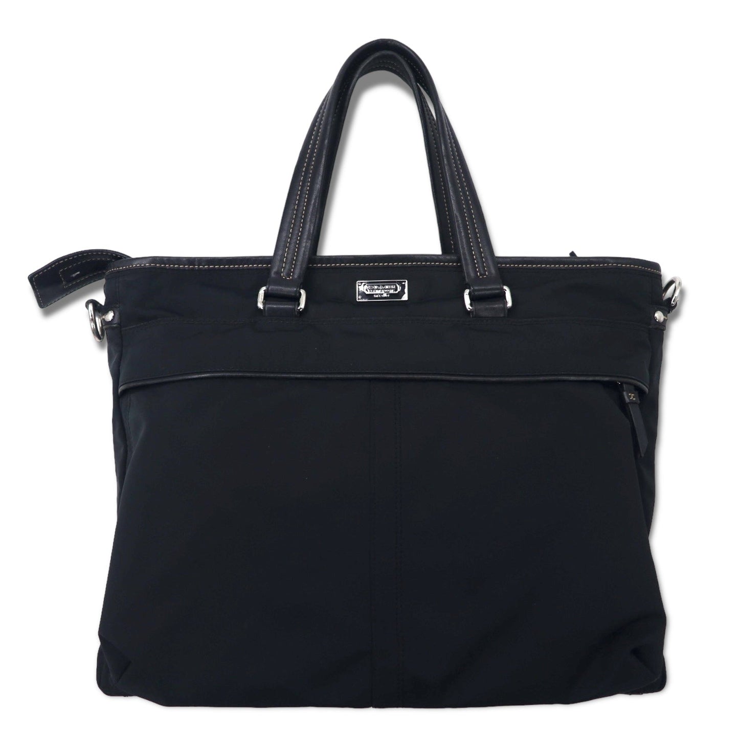 COACH 2WAY ビジネスバッグ トートバッグ ブラック ナイロン レザー 70211