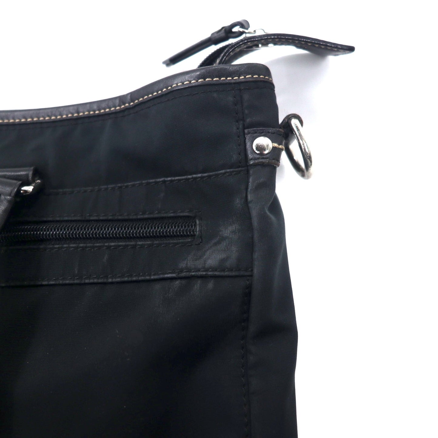 COACH 2WAY ビジネスバッグ トートバッグ ブラック ナイロン レザー 70211