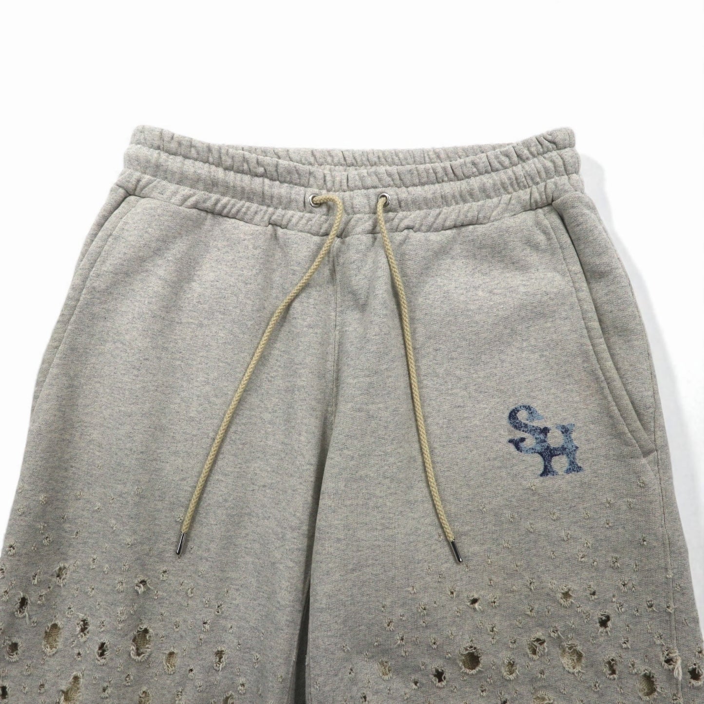 SUGARHILL クラッシュ スウェット トラウザーズ CRUSHED SWEAT TROUSERS パンツ M グレー ダメージ加工 日本製