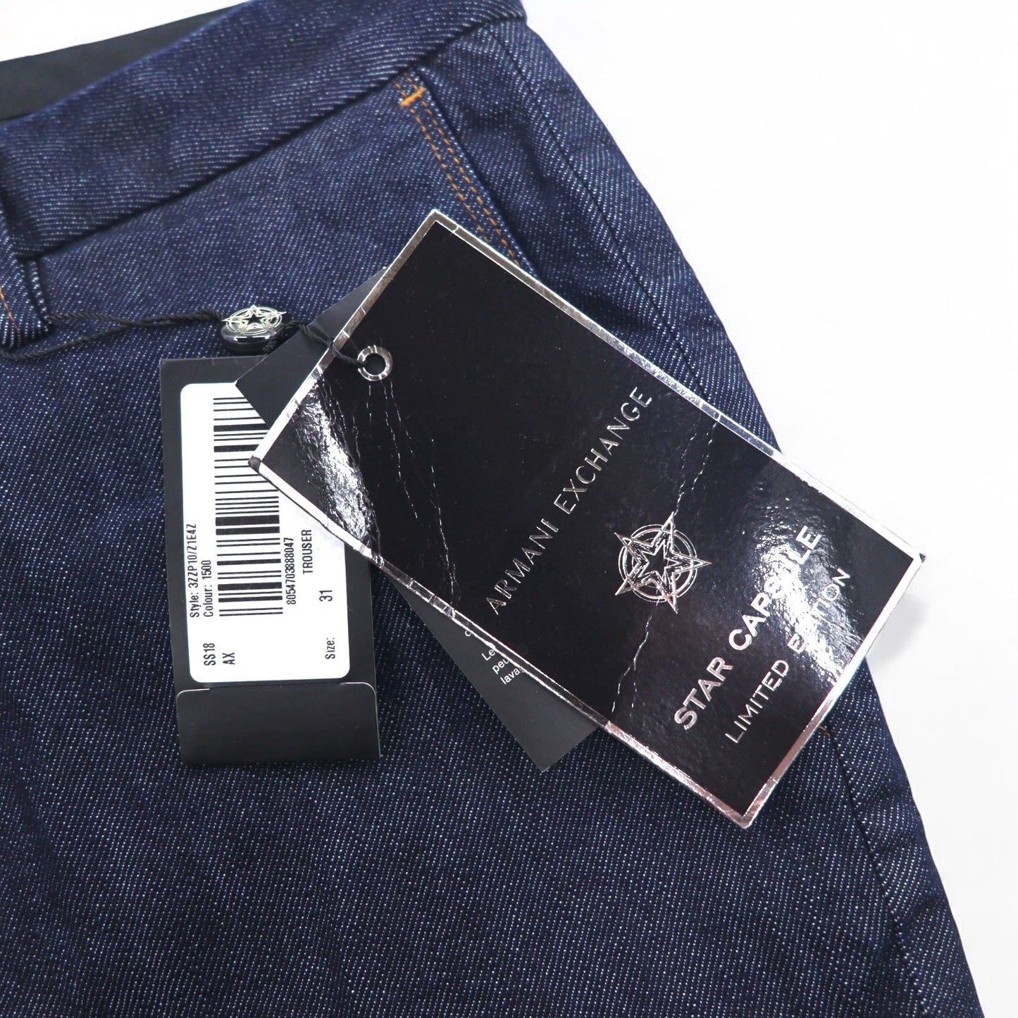 ARMANI EXCHANGE デニム トラウザーズ アンクルパンツ M インディゴ ブルー STAR CAPSULE LIMITED EDITION 3ZZP10/Z1E4Z 未使用品