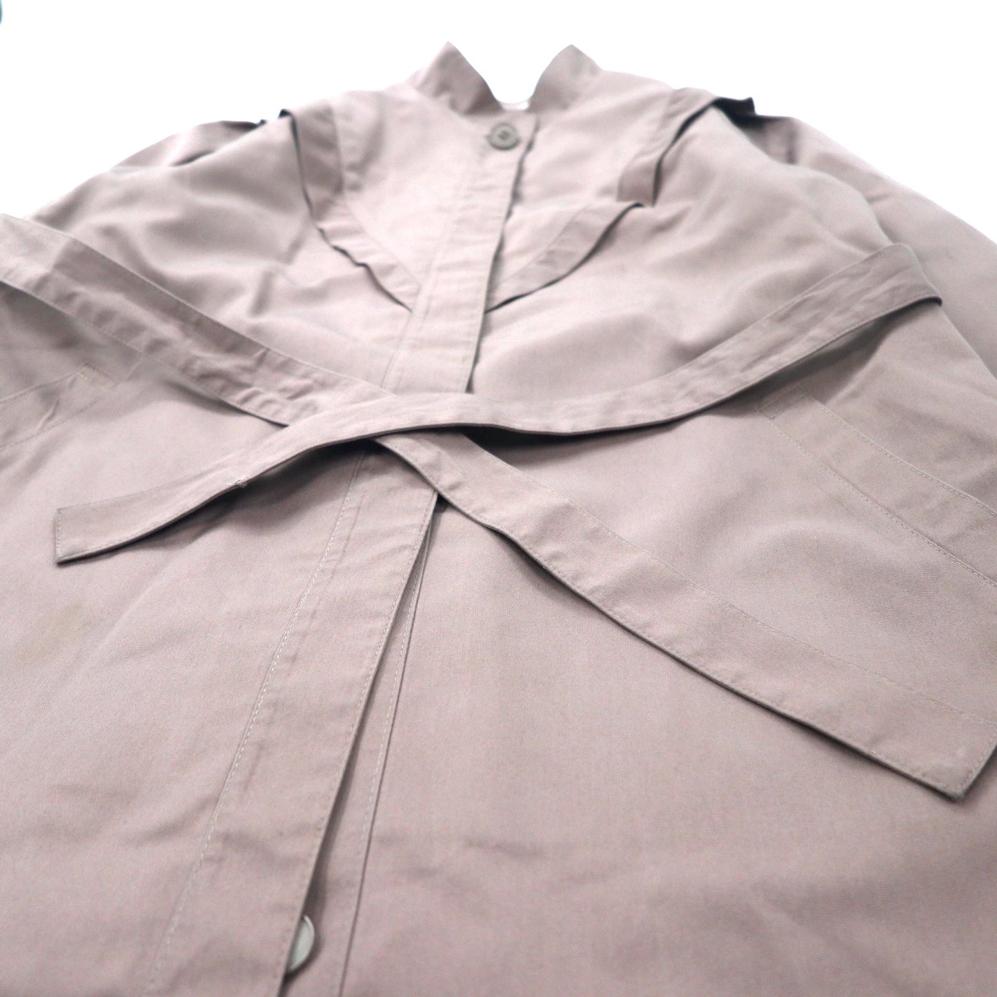 Misty Harbor USA製 90年代 レイヤード デザインコート 10 ベージュ ポリエステル 比翼