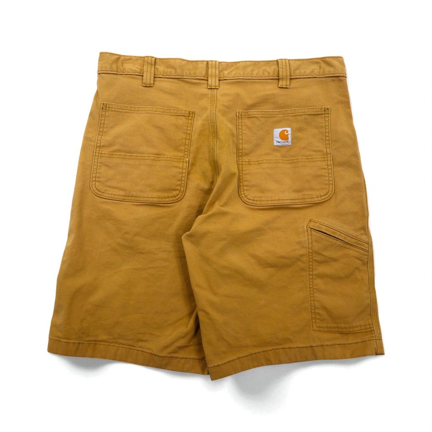 Carhartt リラックスフィット ダック地 ショート ワークパンツ RUGGED FLEX RIGBY WORK SHORTS ハーフパンツ L ベージュ 102514
