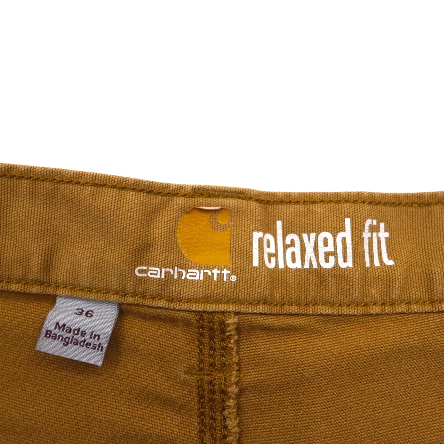Carhartt リラックスフィット ダック地 ショート ワークパンツ RUGGED FLEX RIGBY WORK SHORTS ハーフパンツ L ベージュ 102514