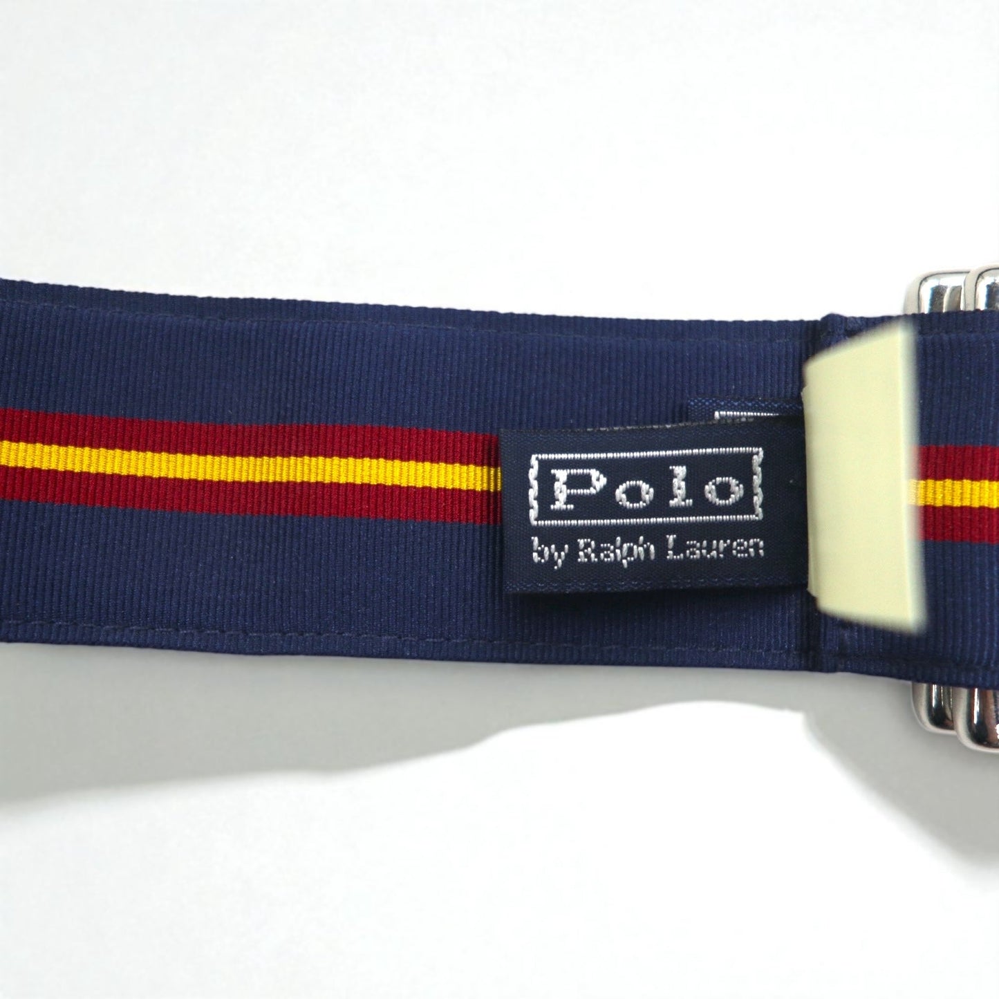 POLO RALPH LAUREN USA製 ダブルリング リボンベルト ネイビー ナイロン デッドストック 未使用品