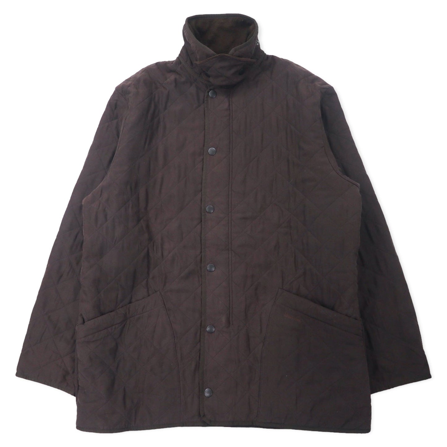 Barbour キルティングジャケット XL ブラウン ポリエステル フリースライナー MICROFIBRE POLARQUILT MQU0022BR95