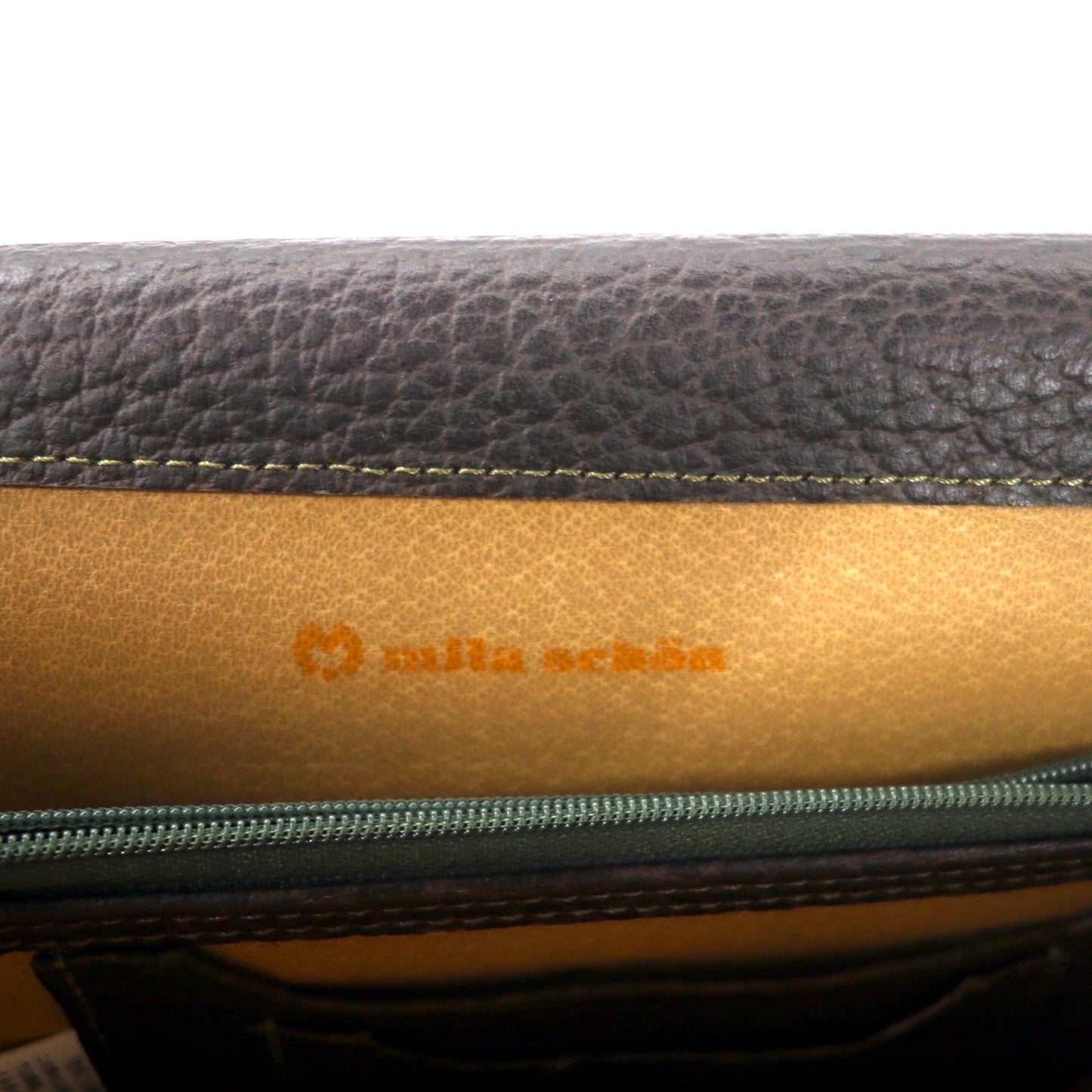 mila schon 2WAY ショルダーバッグ ブラウン レザー 牛革 シボ革 未使用品