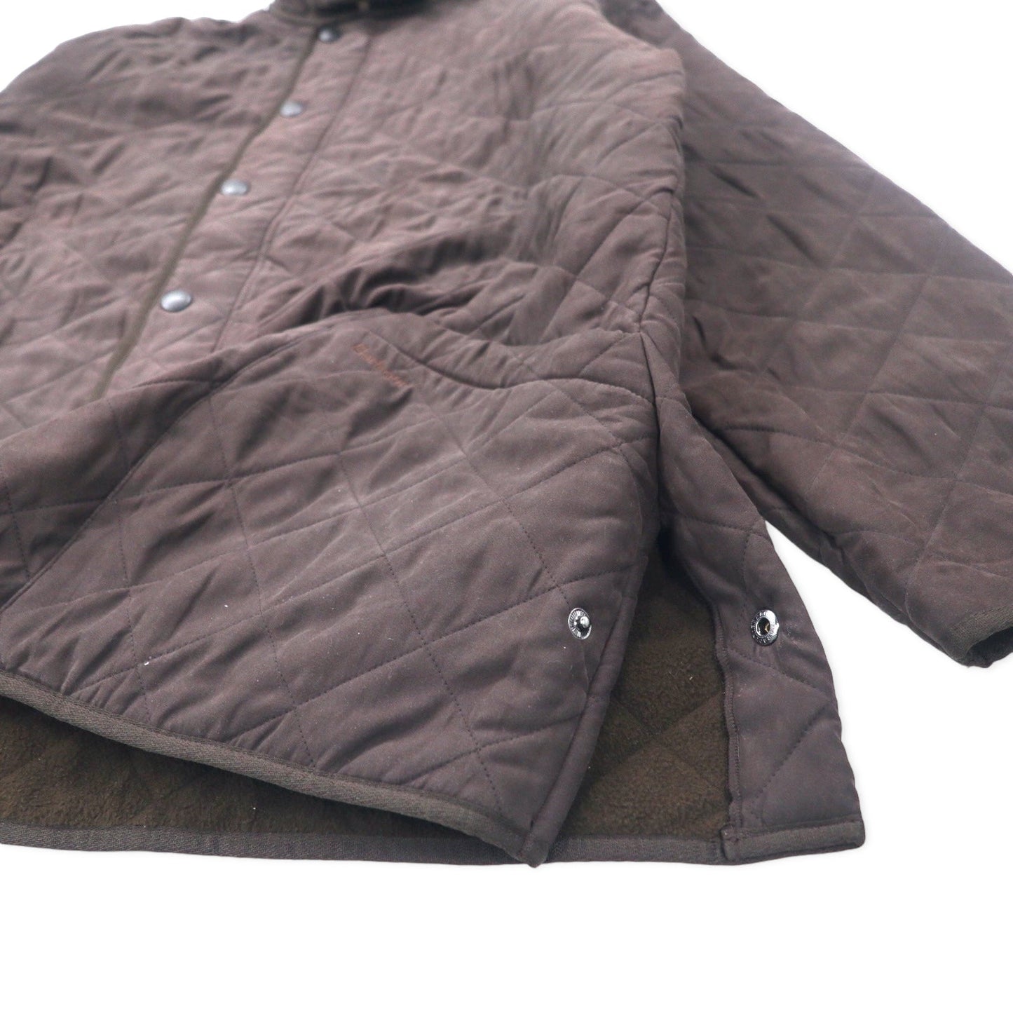 Barbour キルティングジャケット XL ブラウン ポリエステル フリースライナー MICROFIBRE POLARQUILT MQU0022BR95