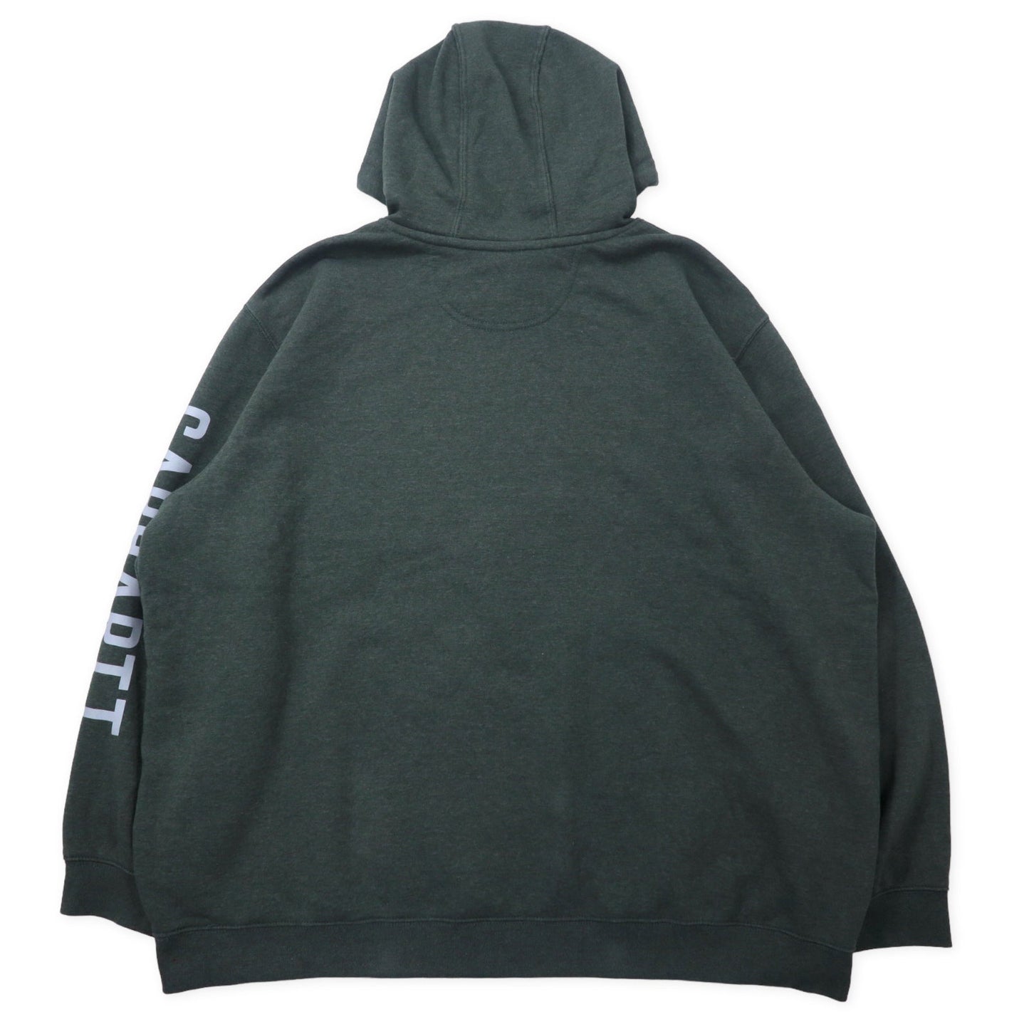carhartt ルーズフィット プルオーバーパーカー 3XL グレー コットン 裏起毛 袖ロゴ ビッグサイズ メキシコ製