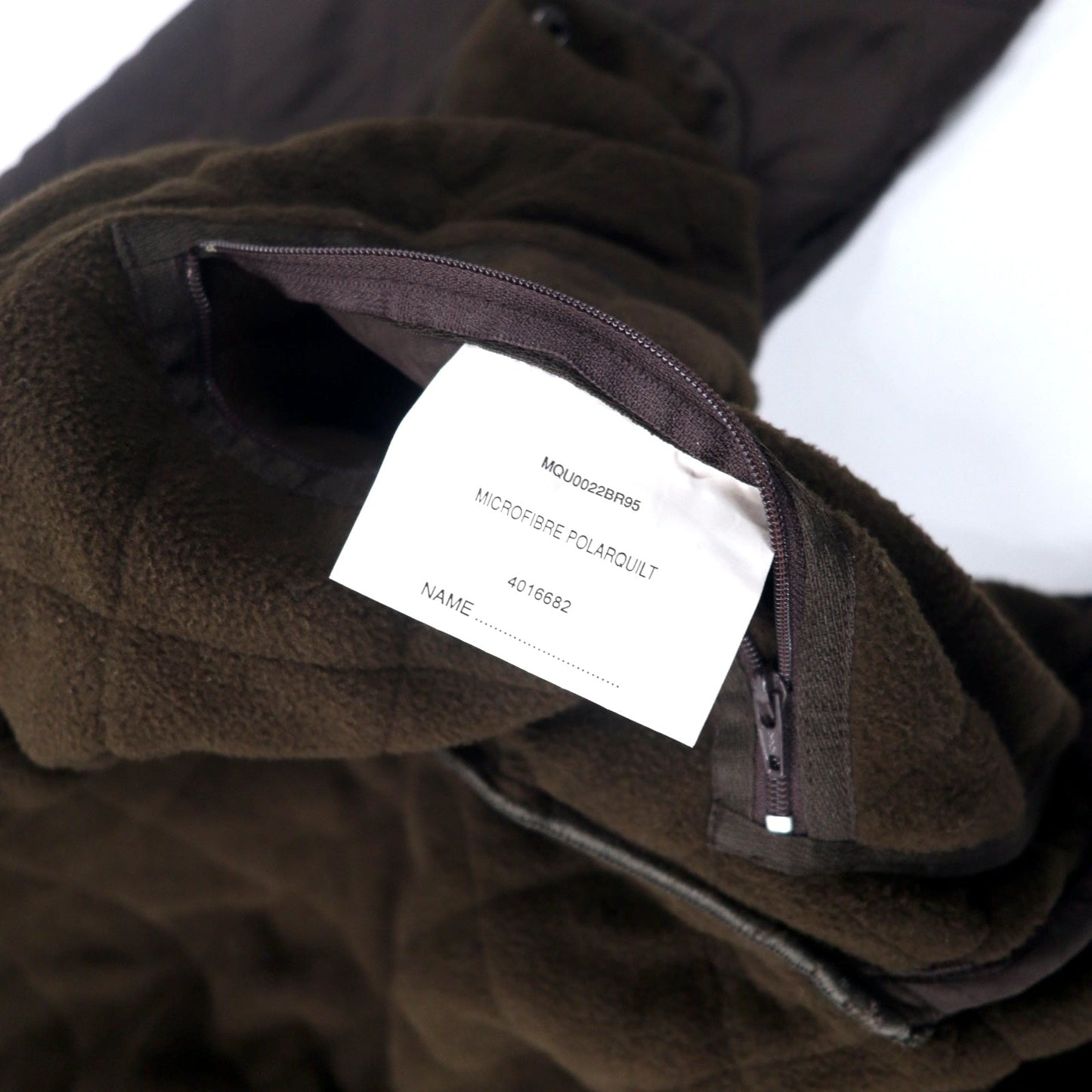 Barbour キルティングジャケット XL ブラウン ポリエステル フリースライナー MICROFIBRE POLARQUILT MQU0022BR95