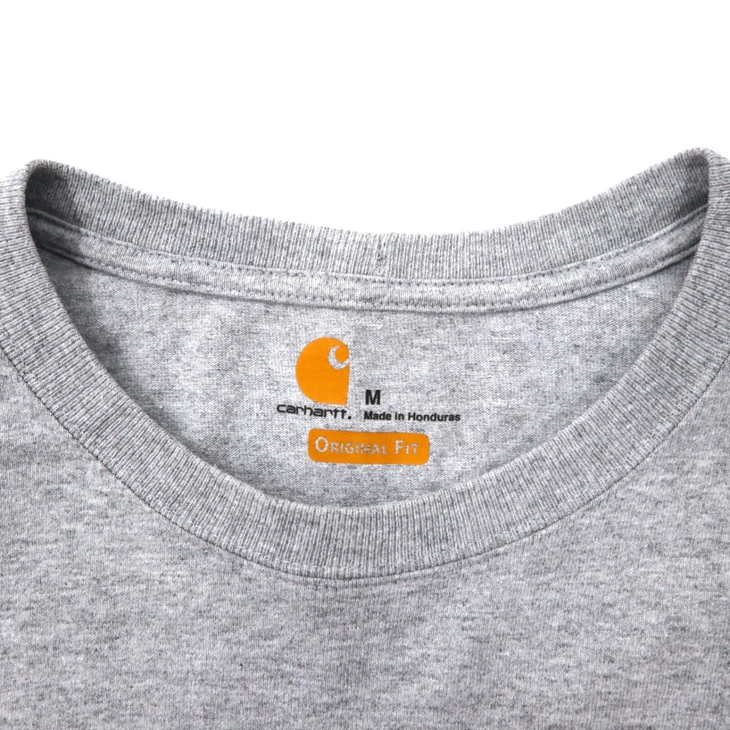 carhartt ロングスリーブ Tシャツ ロンTM グレーコットン ORIGINAL FIT ワンポイントロゴ ホンジュラス製